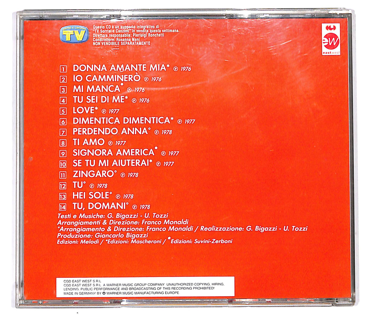 EBOND Umberto Tozzi - Ti Amo EDITORIALE CD CD126850