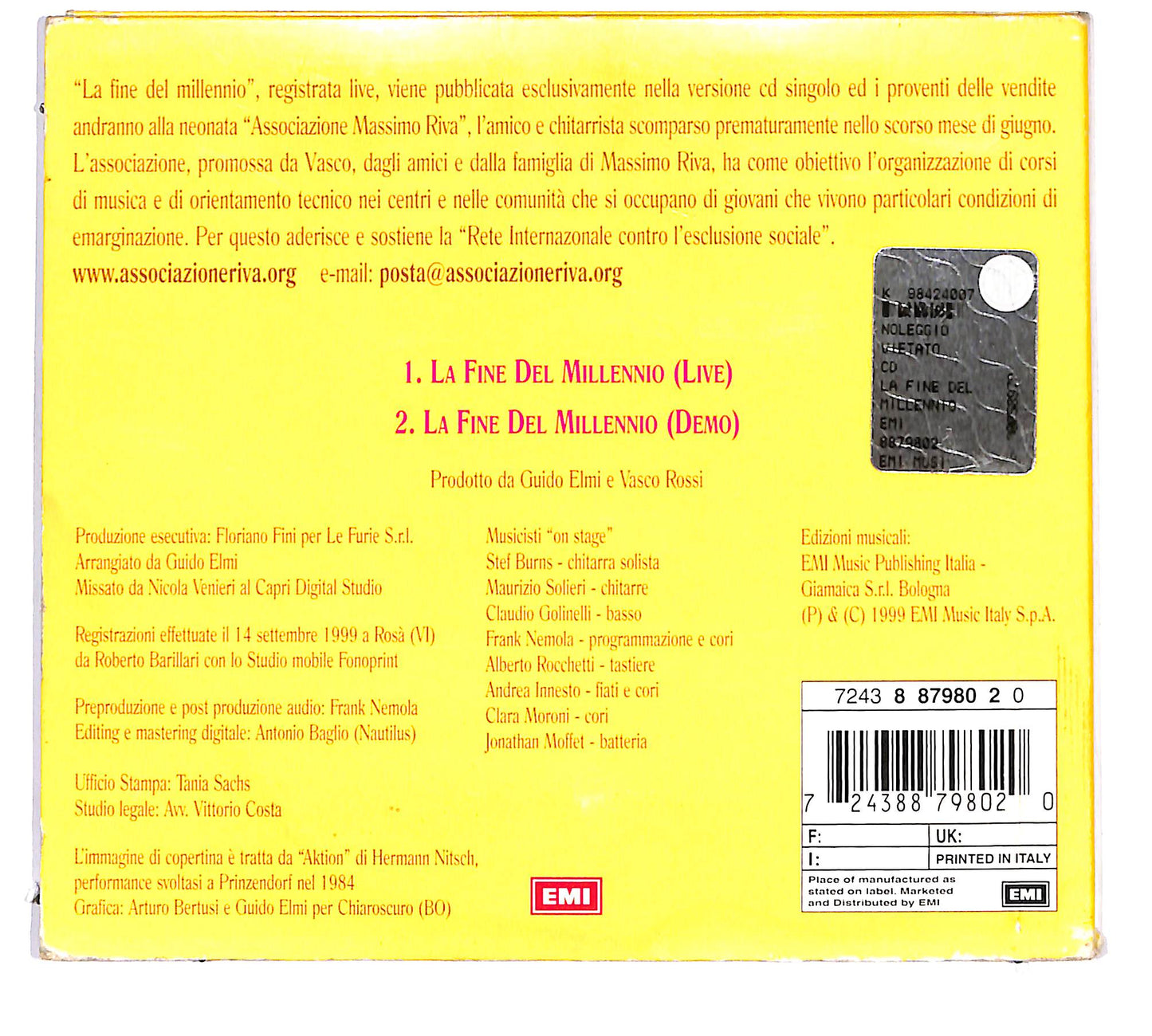 EBOND Vasco Rossi - La Fine Del Millennio DIGIPACK CD CD126942