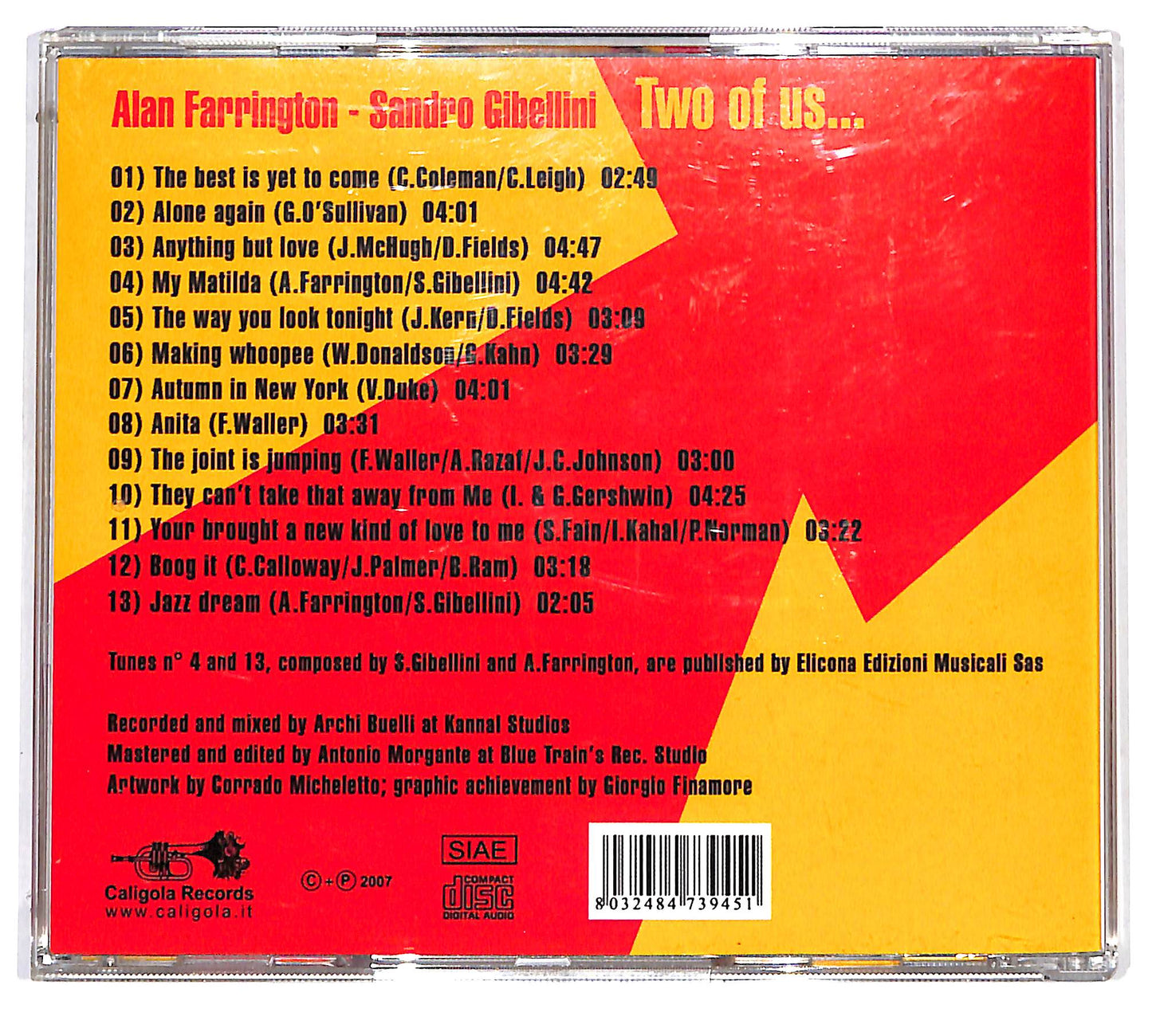 EBOND Alan Farrington - Sandro Gibellini - Two Of Us... CD CD127102