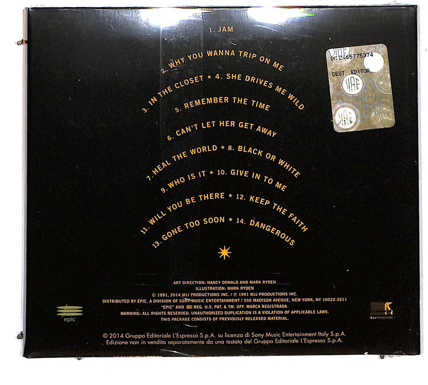 EBOND Michael Jackson - Dangerous EDITORIALE CD CD127139