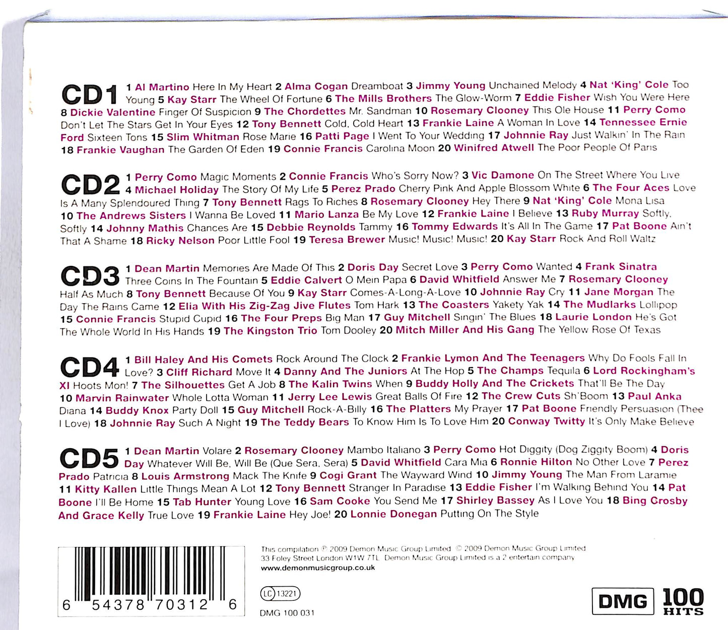 EBOND Various - 100 Hits 50s CD CD127327