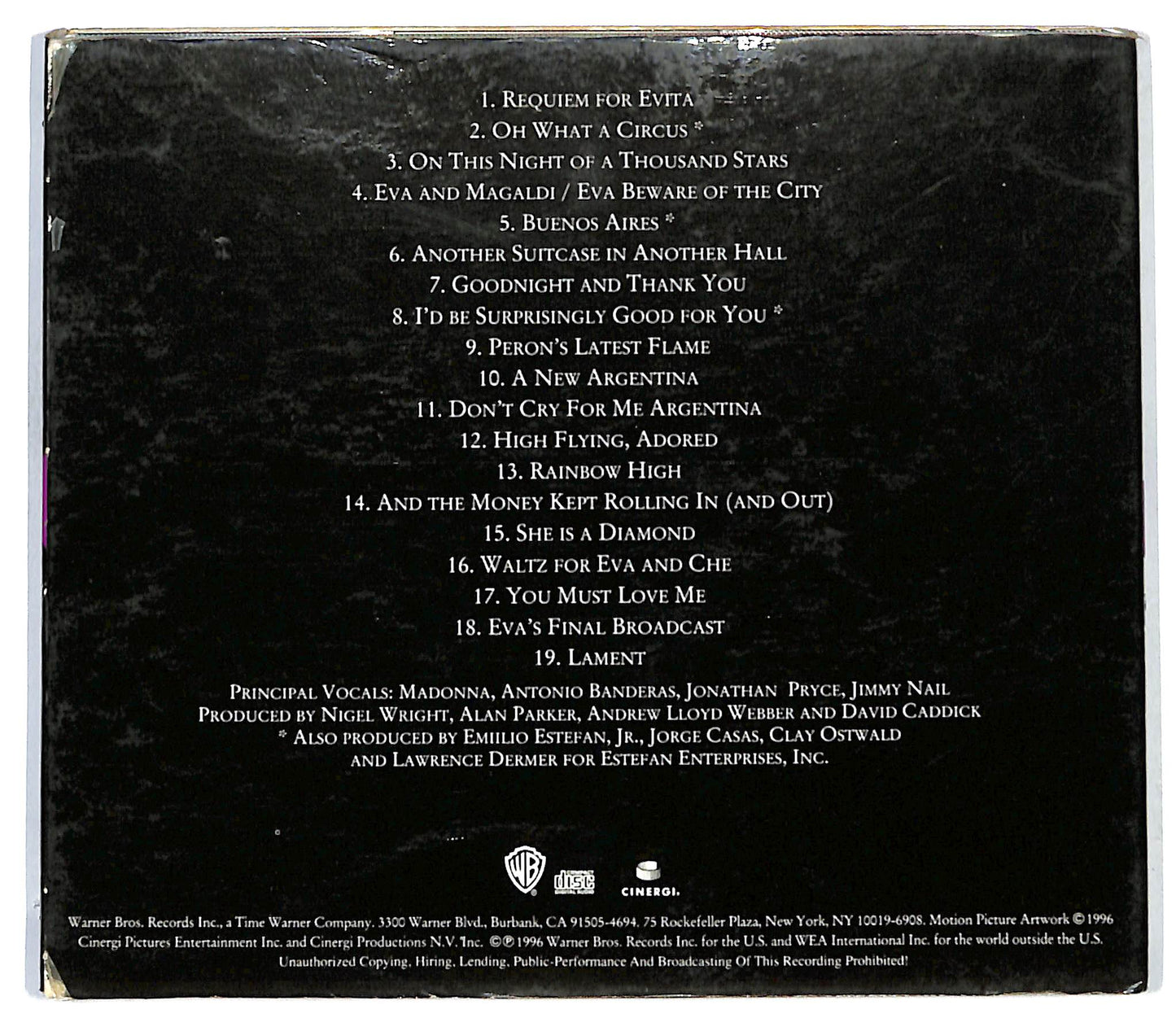 EBOND Andrew Lloyd Webber And Tim Rice (Soundtrack Evita) EDITORIALE CD CD127347