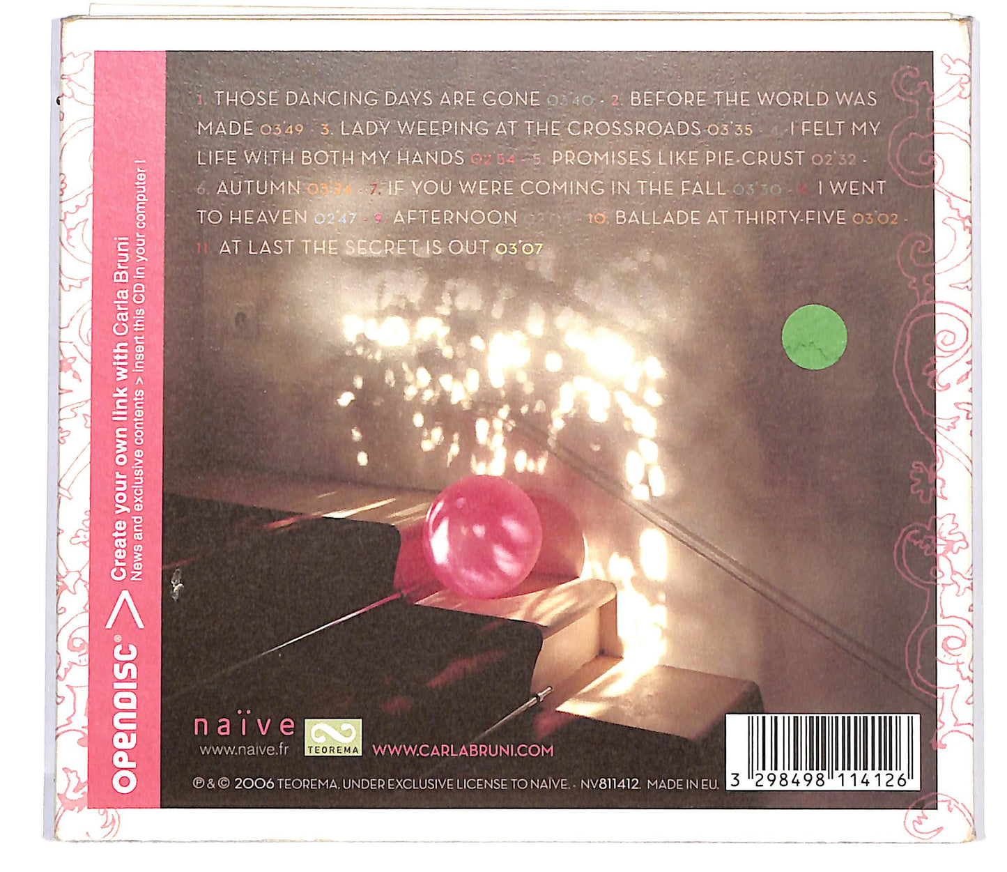 EBOND Carla Bruni - No Promises DIGIPACK CD CD127412