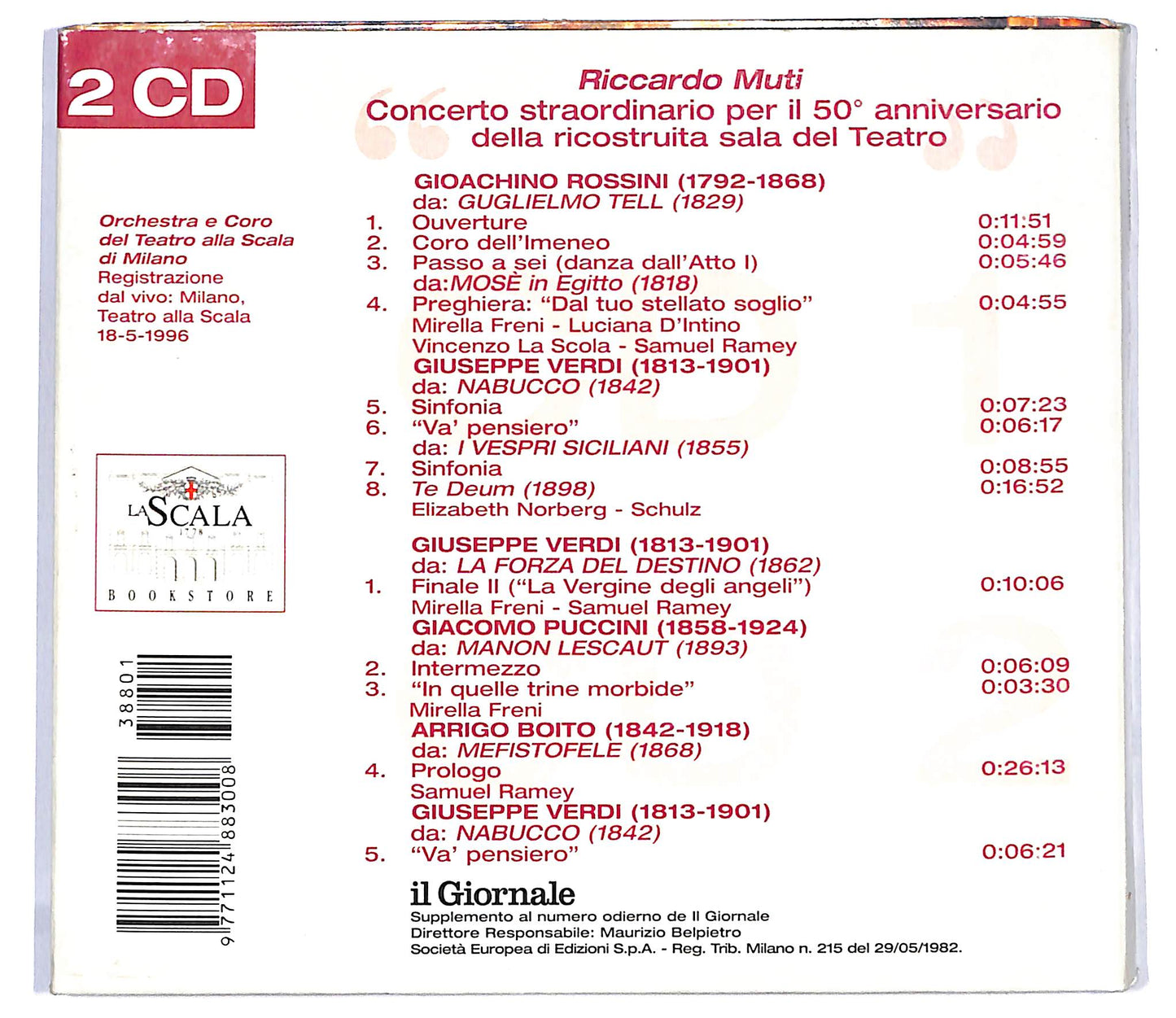 EBOND Various - Dieci Grandi Serate Alla Scala Vol 1 CD CD127559