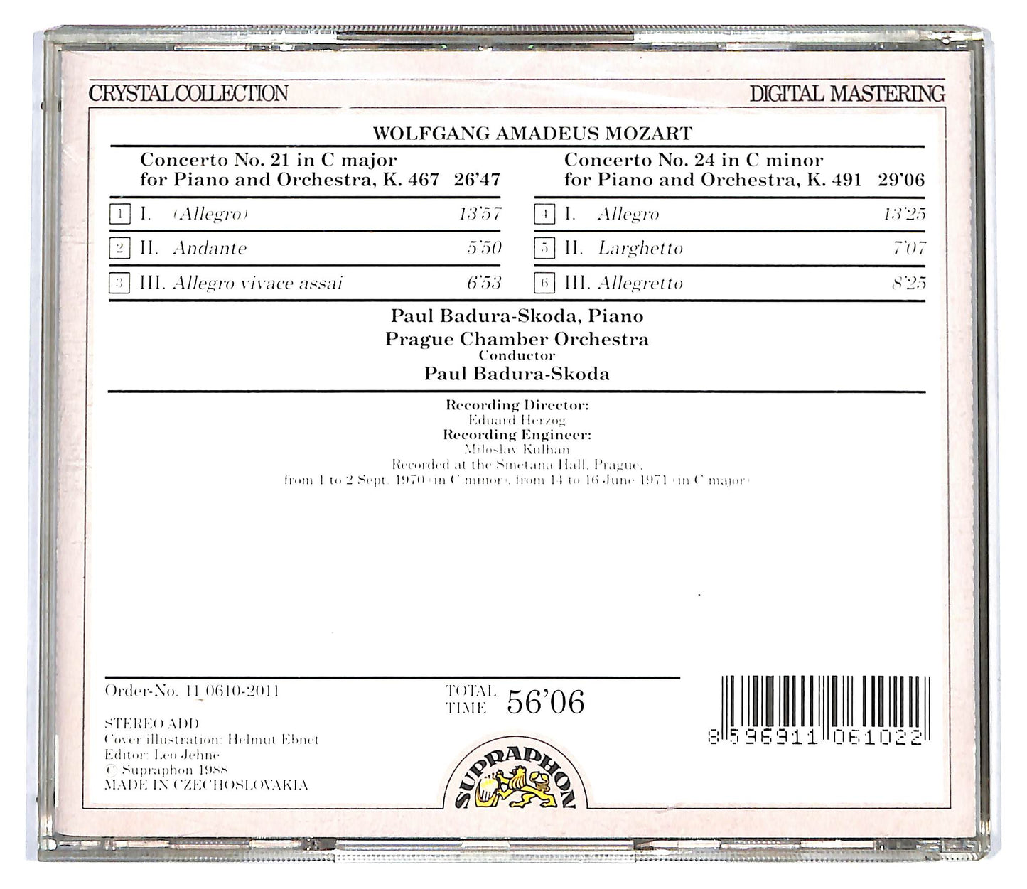 EBOND Mozart - Piano Concertos No. 21 In C Major & No. 24 In C Minor CD CD127739