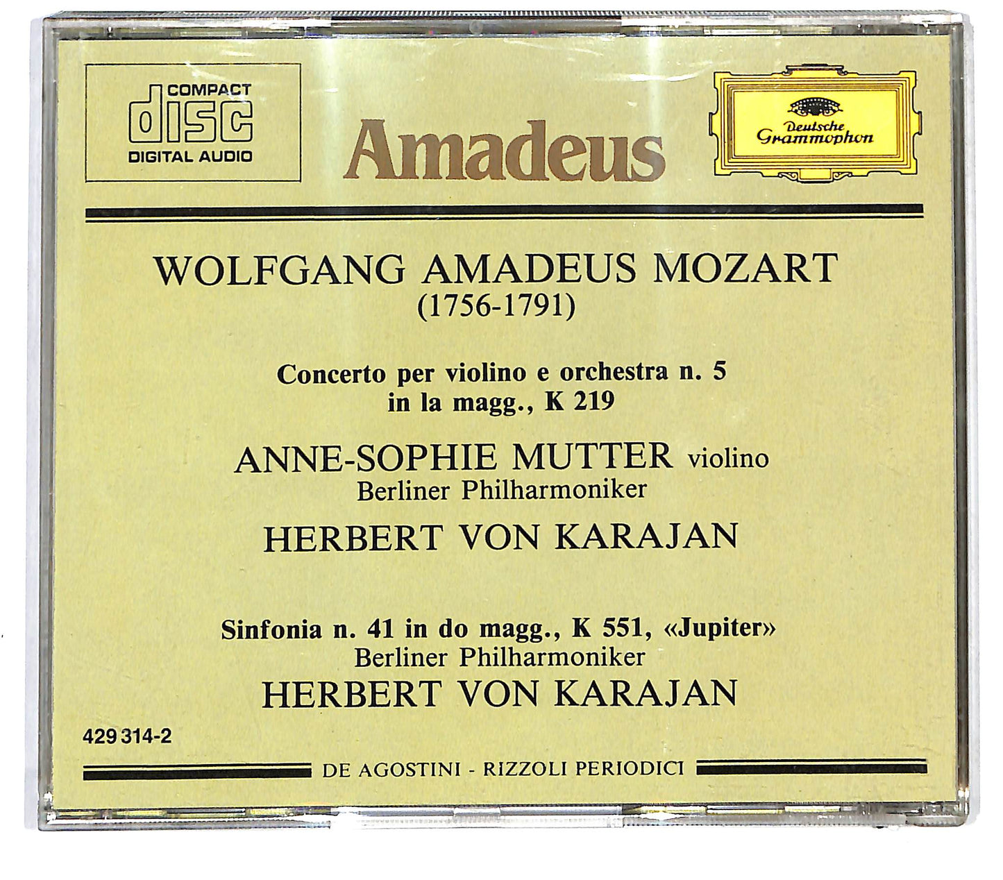 EBOND Mozart - Anne-Sophie Mutter - Karajan - Concerto Per Violino N. 5 CD CD127810