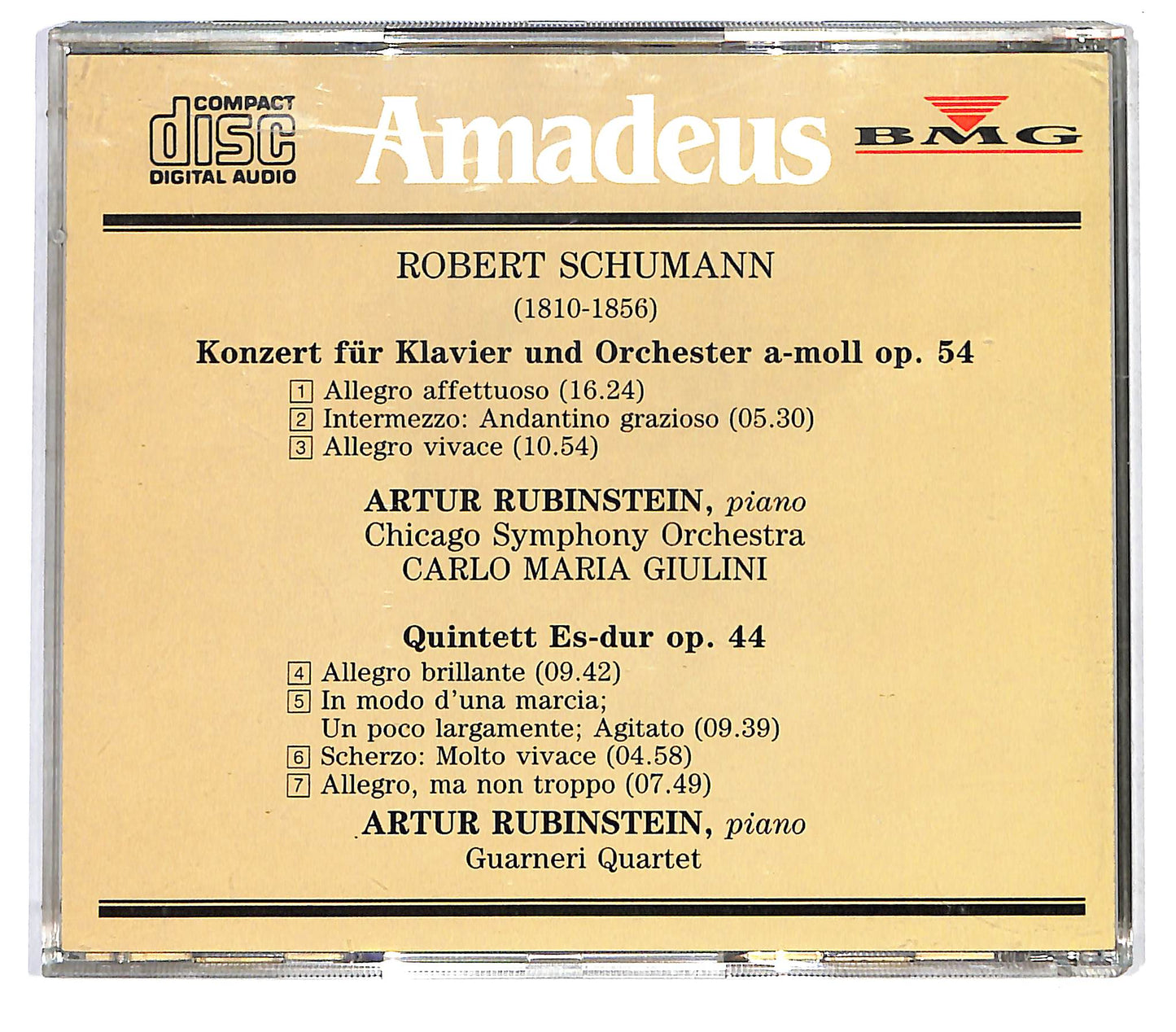 EBOND Schumann , Rubinstein - Concerto Per Piano Op. 54 - Quintetto Op. 44 CD CD127812