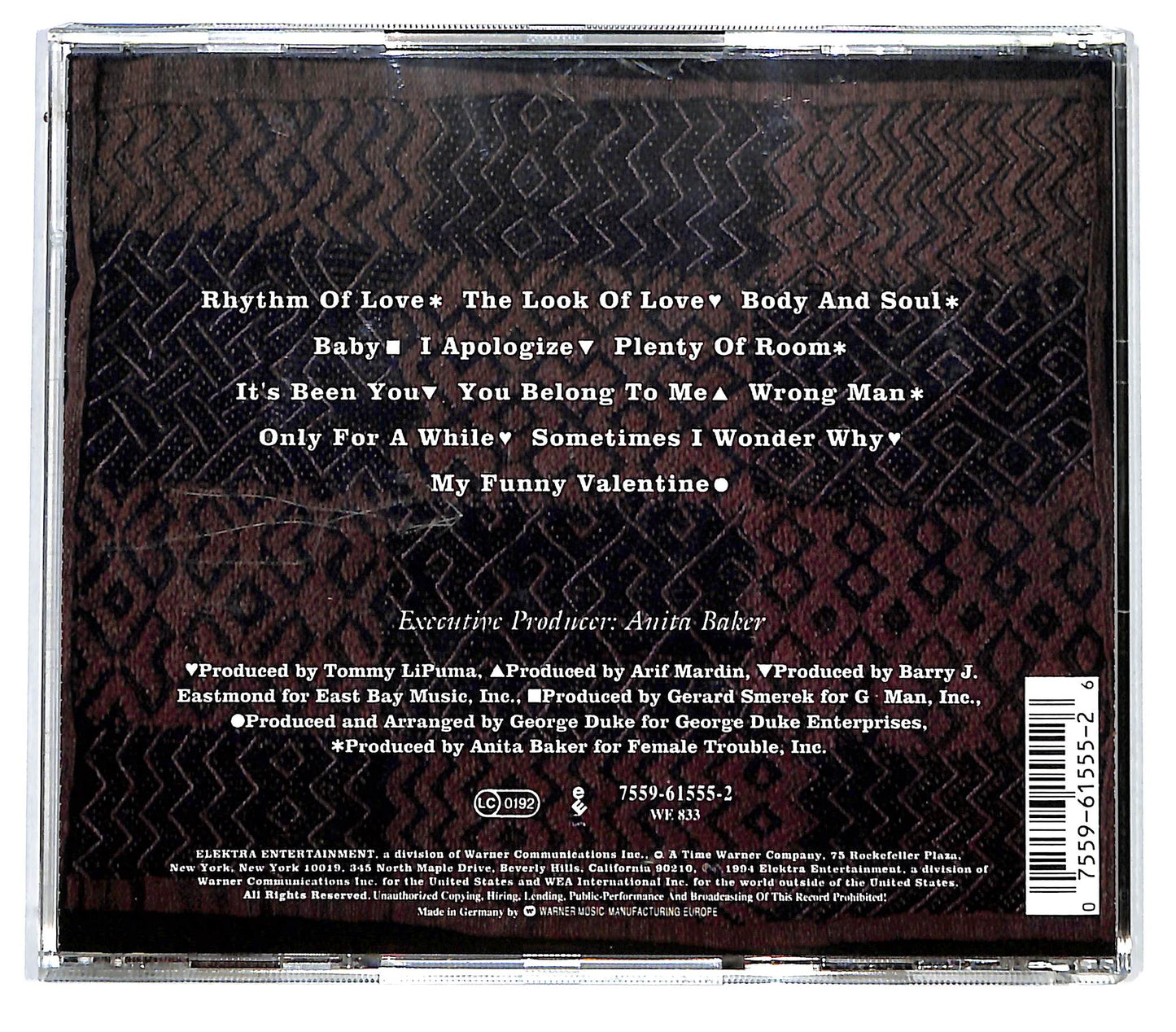 EBOND Anita Baker - Rhythm Of Love CD CD127902