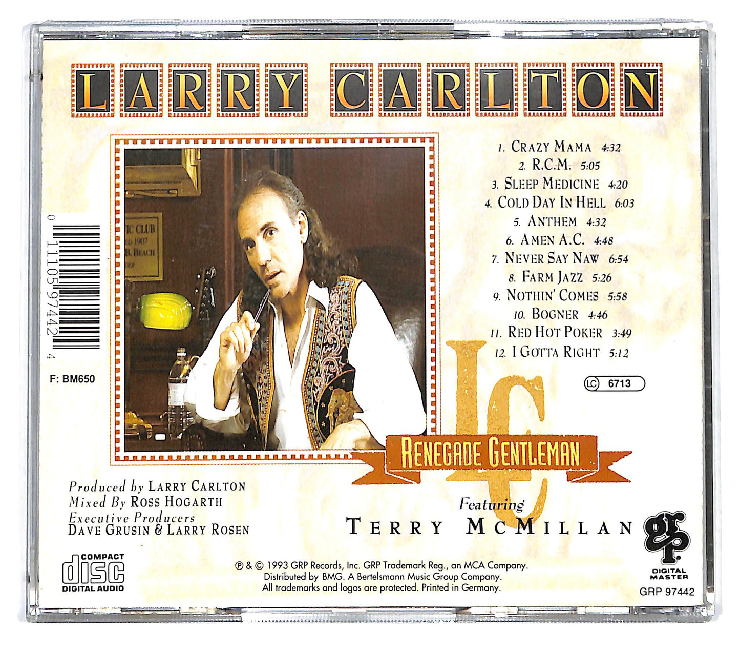EBOND Larry Carlton Featuring Terry McMillan - Renegade Gentleman CD CD127930
