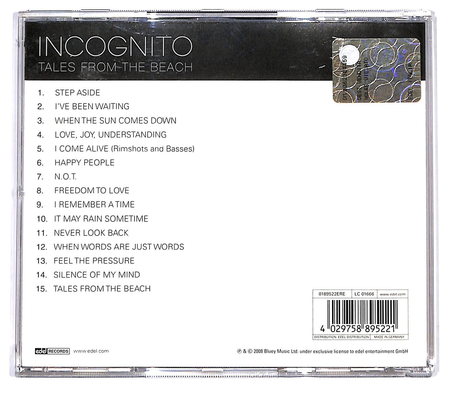 EBOND Incognito - Tales From The Beach CD CD128231