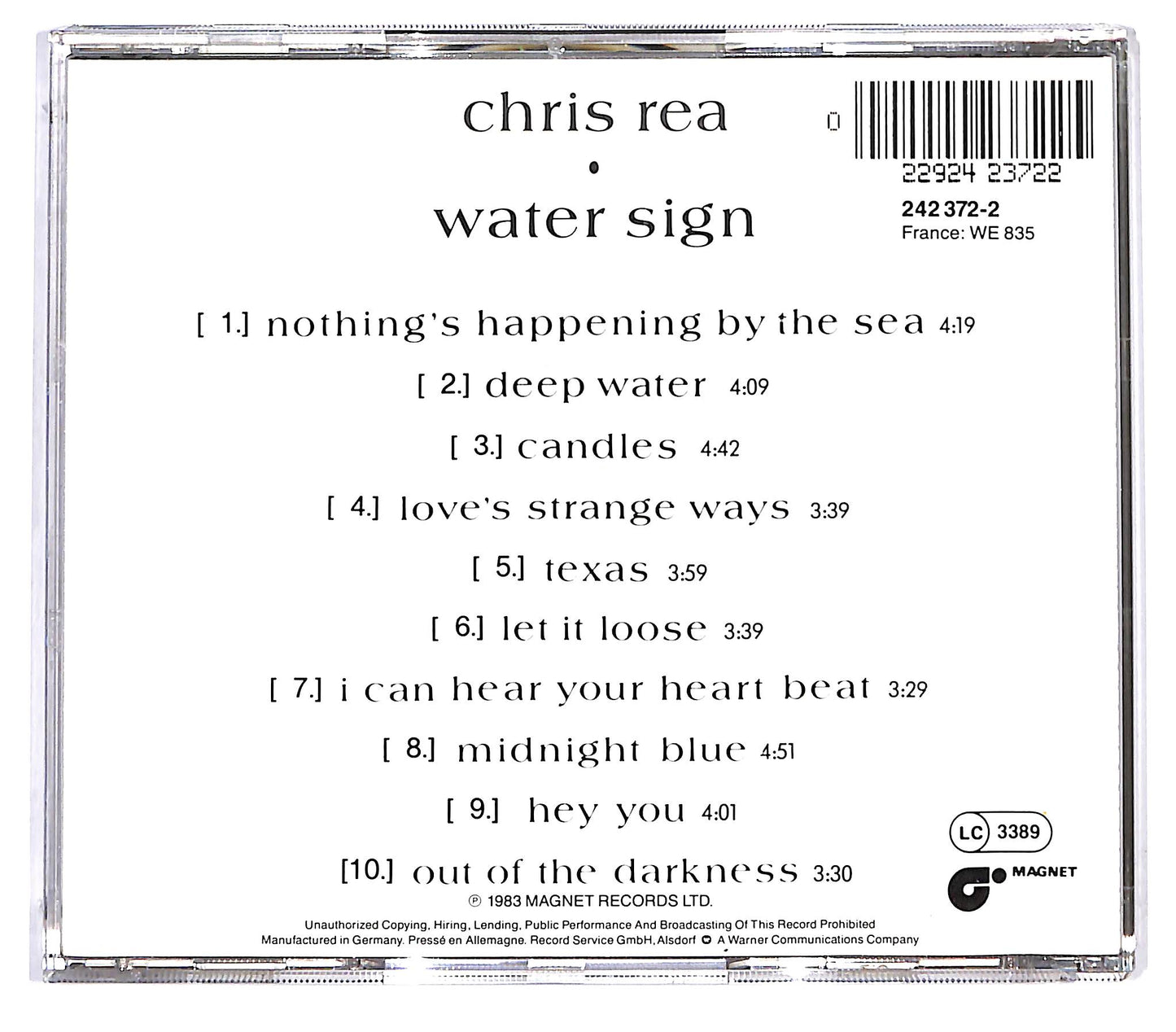 EBOND Chris Rea - Water Sign CD CD128241