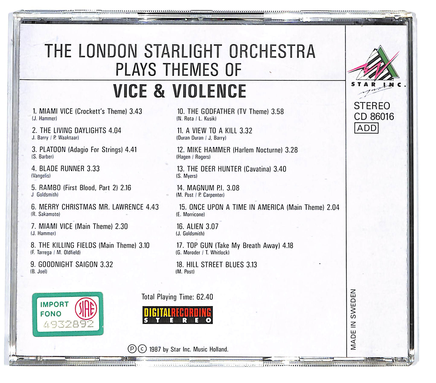 EBOND London Starlight Orchestra - Vice & Violence CD CD128436