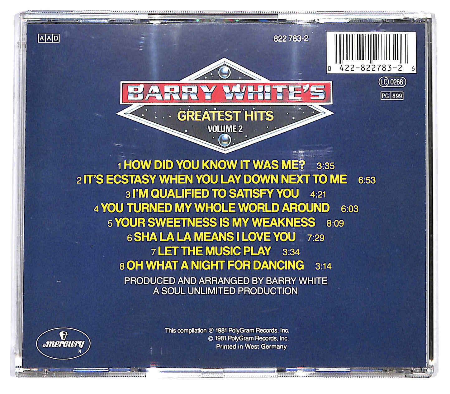 EBOND Barry White - Barry White's Greatest Hits - Volume 2 CD CD128516