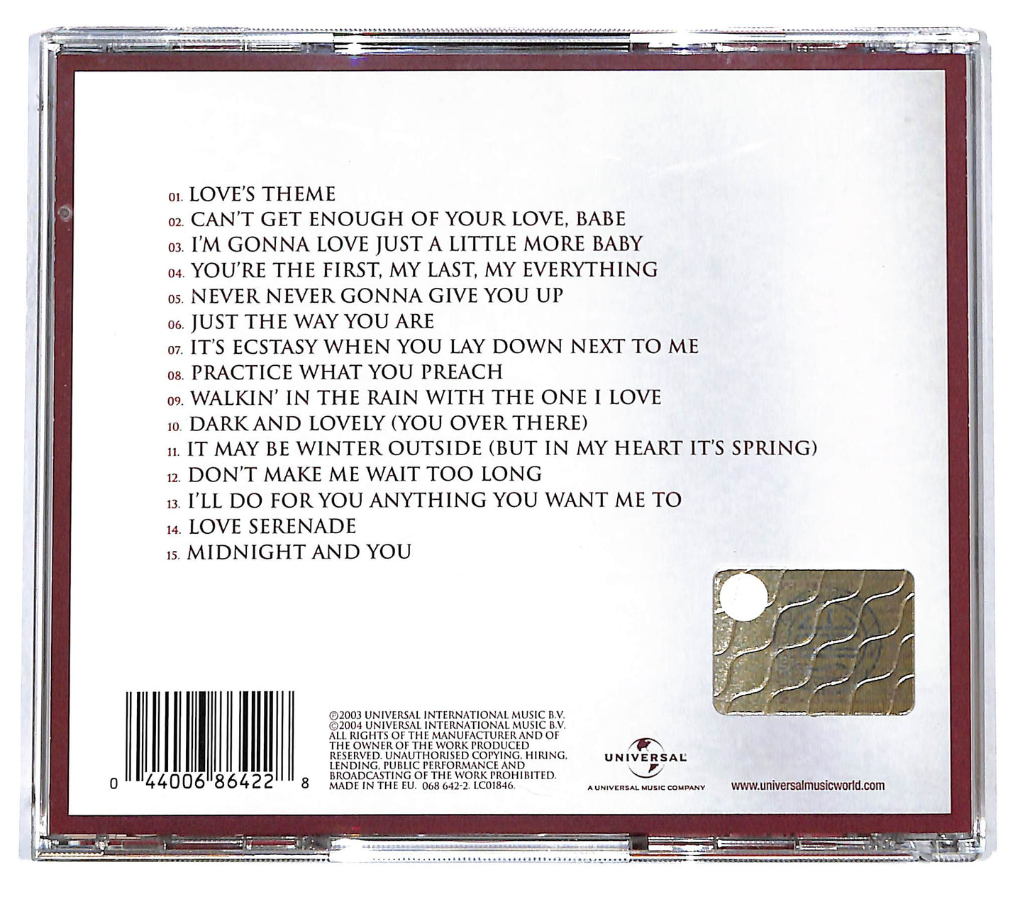 EBOND Barry White - Love Songs CD CD128531