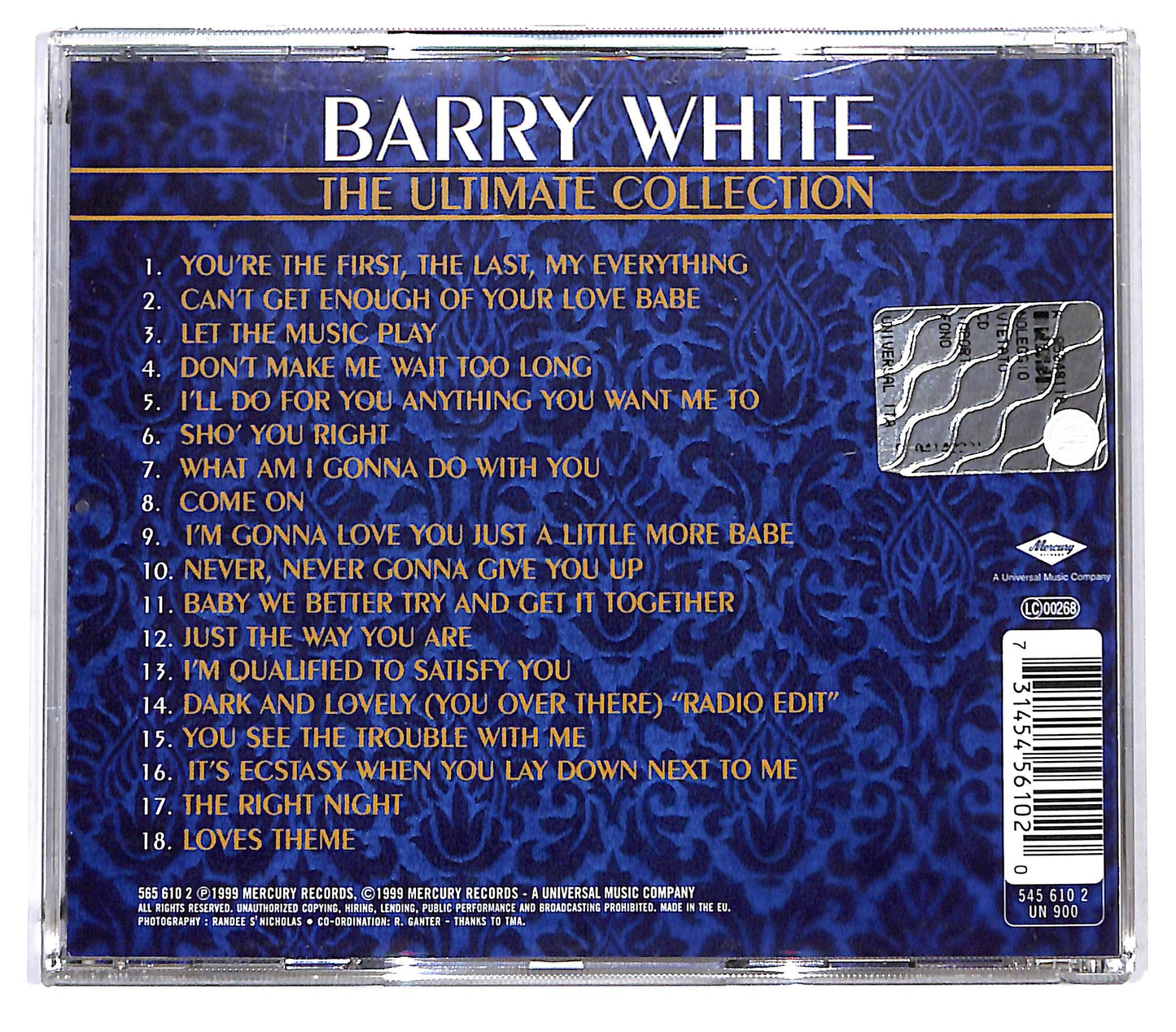 EBOND Barry White - The Ultimate Collection CD CD128603