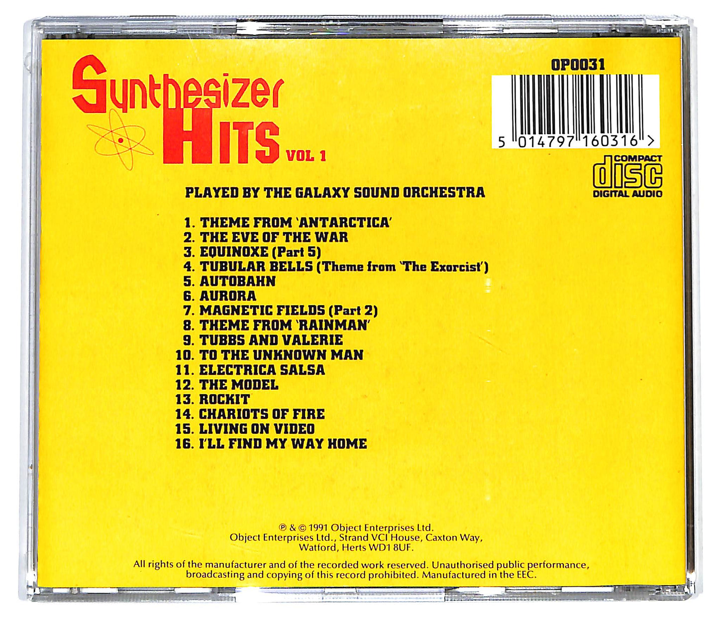 EBOND The Galaxy Sound Orchestra - Synthesizer Hits Vol 1 CD CD128621