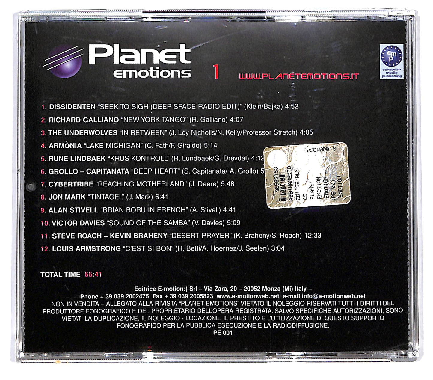 EBOND Planet Emotions 1 - Top Quality Music - Special Selection CD CD128651