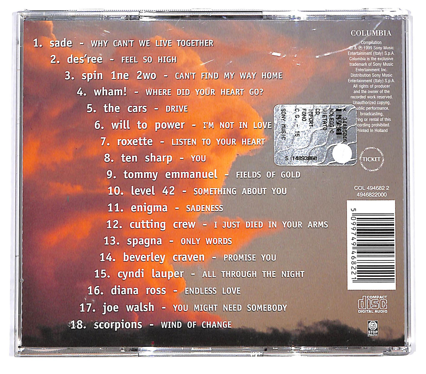 EBOND Various - Dreams Sogni D'Autore Collection CD CD128761