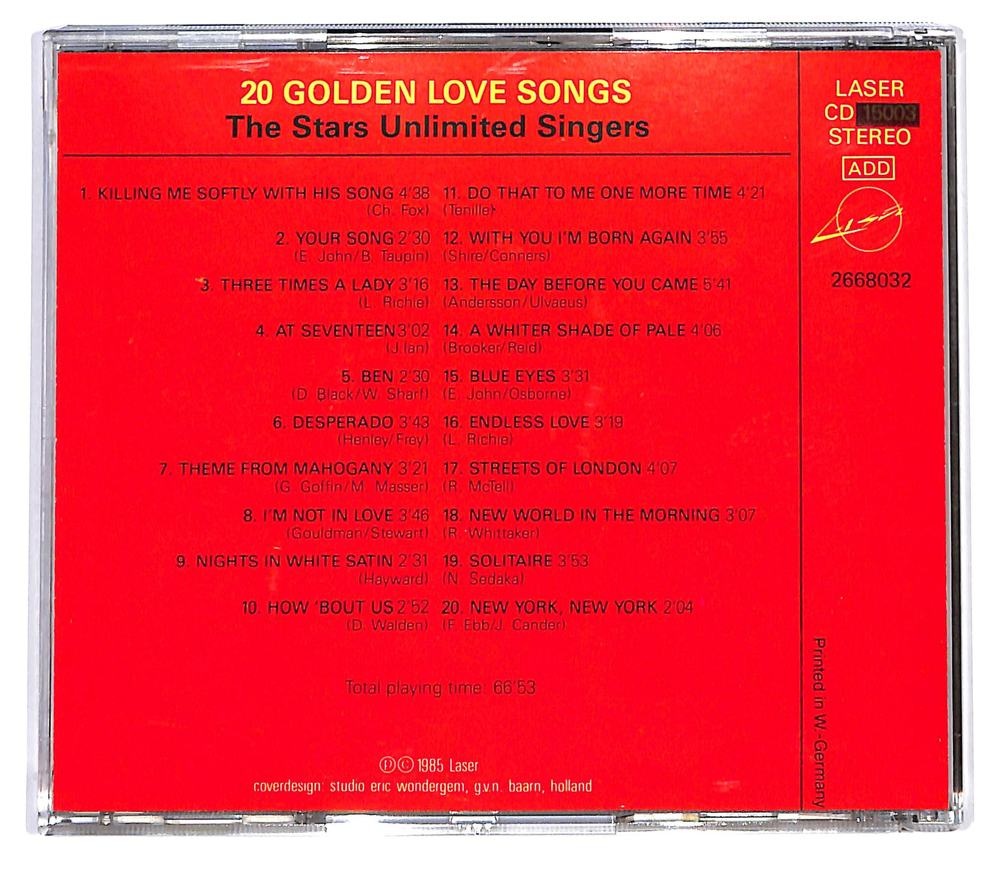 EBOND Stars Unlimited Singers - 20 Golden Love Songs CD CD128808
