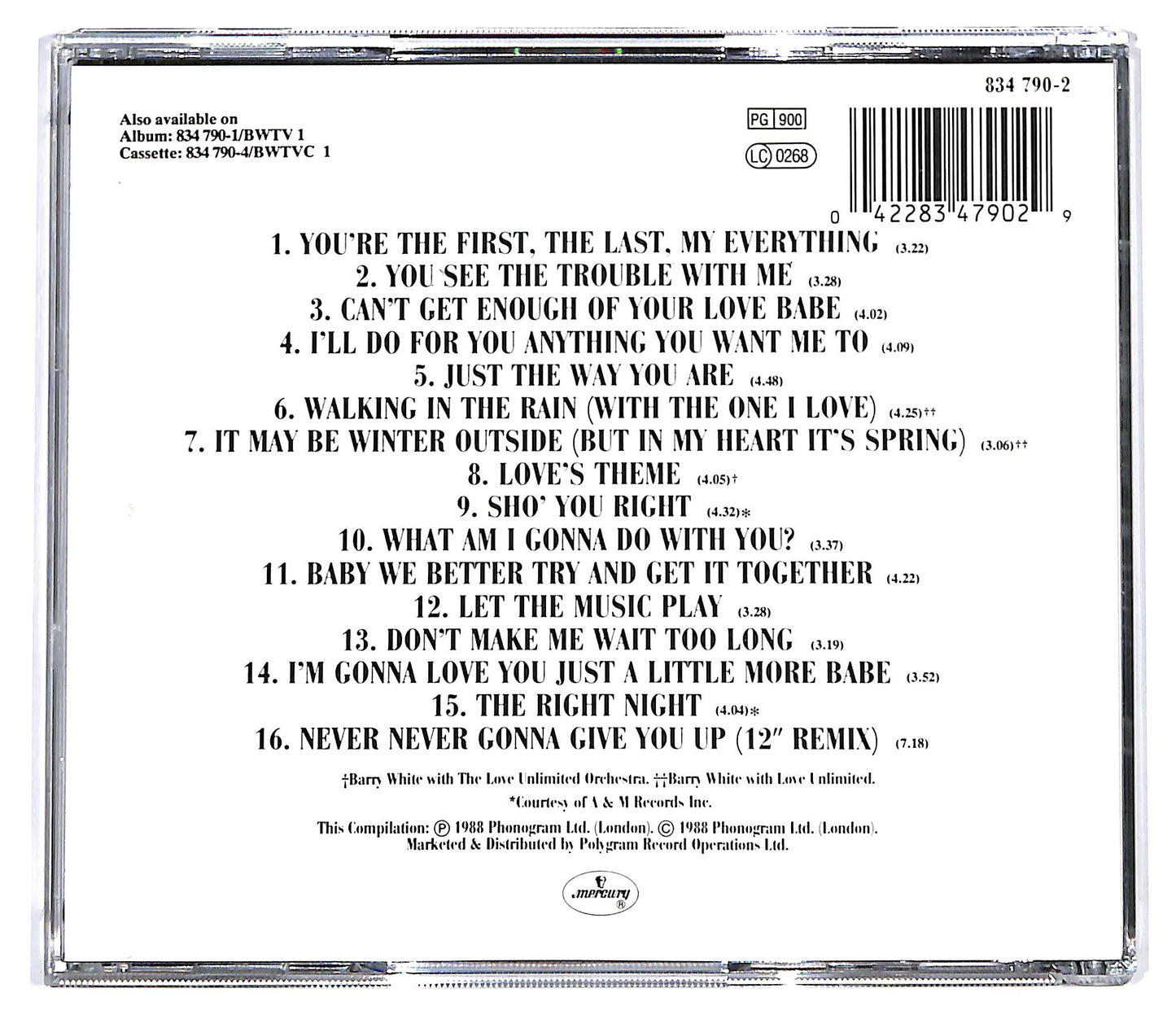 EBOND Barry White - The Collection CD CD128910
