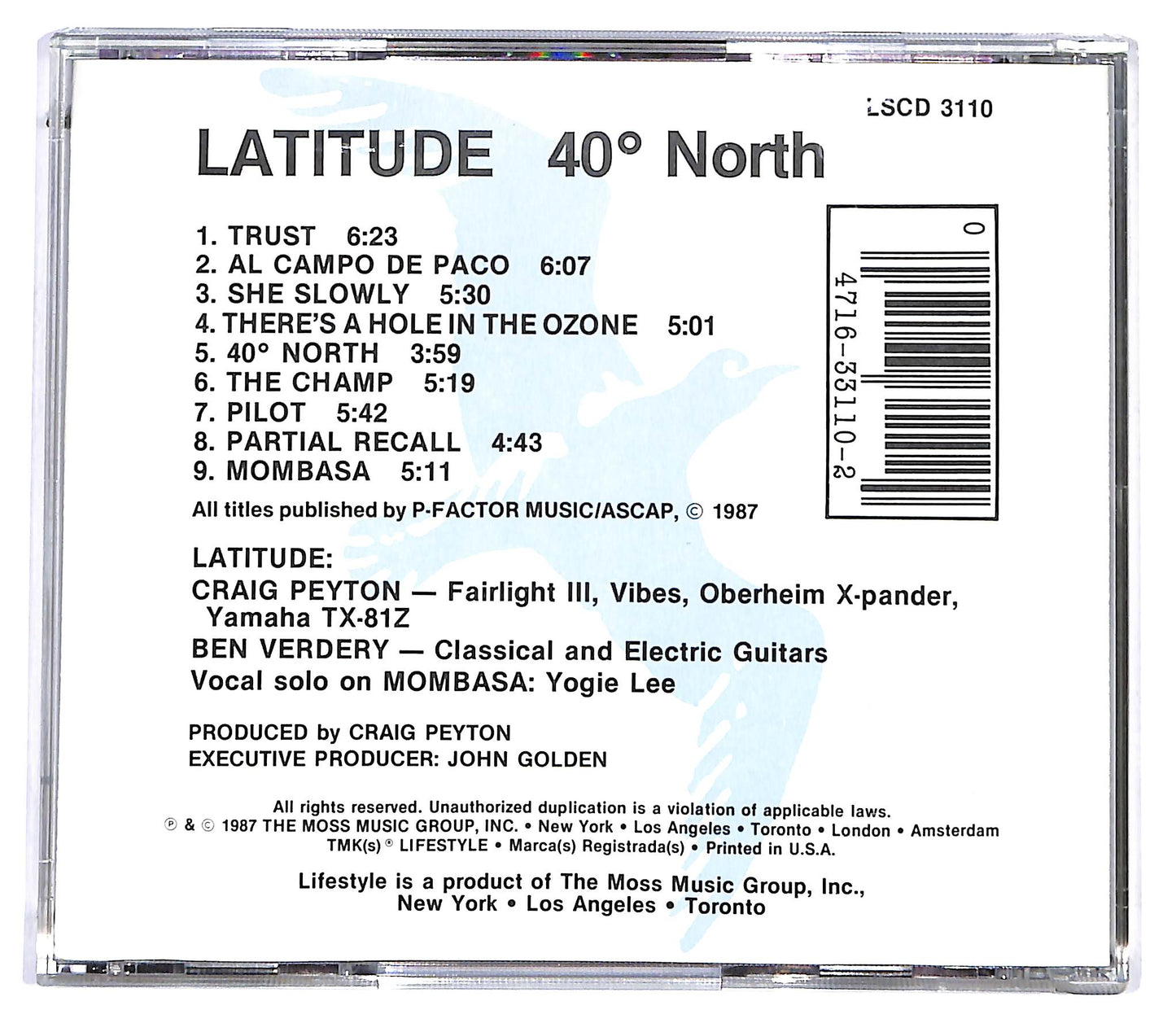 EBOND Latitude - 40° North CD CD129125