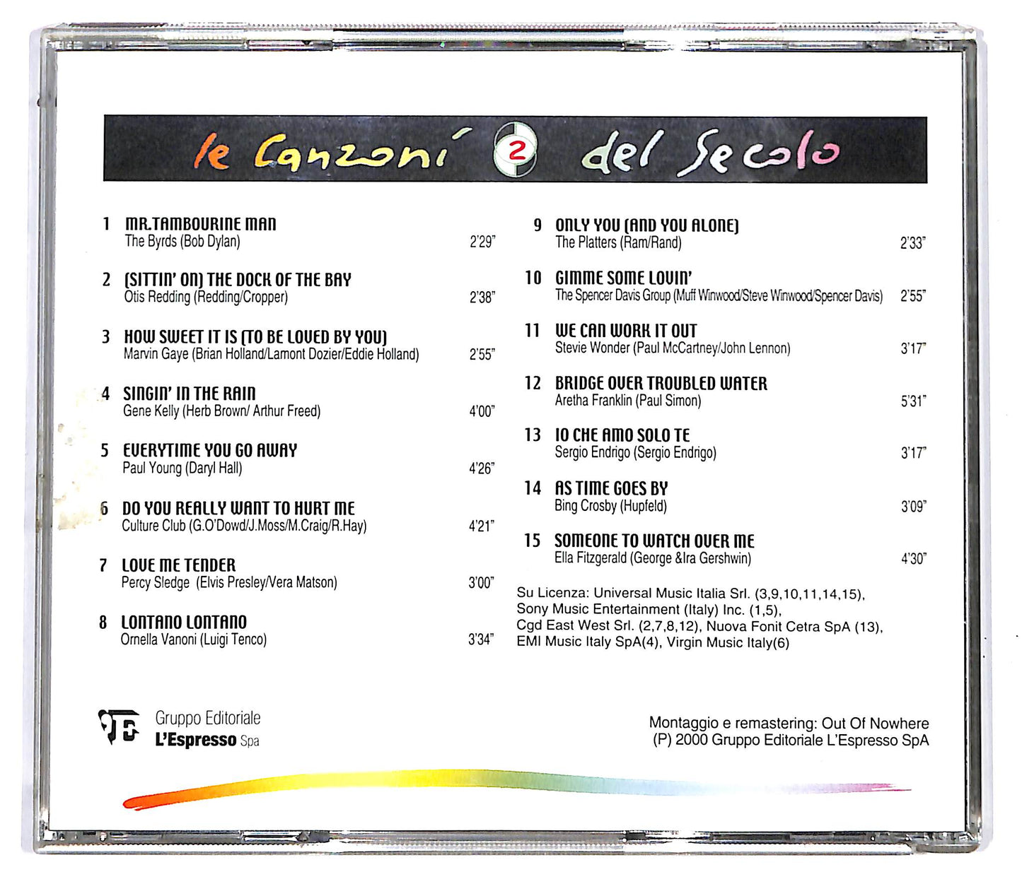 EBOND Various - Le Canzoni Del Secolo - 2 EDITORIALE CD CD129324