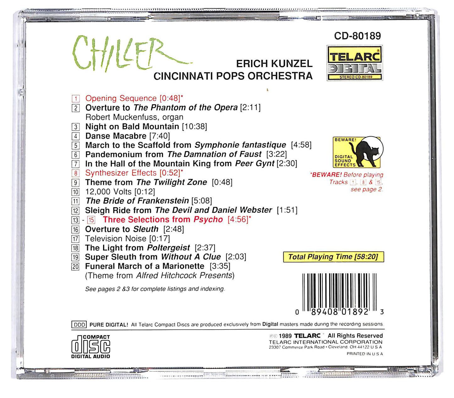 EBOND Erich Kunzel , Cincinnati Pops Orchestra - Chiller CD CD129367