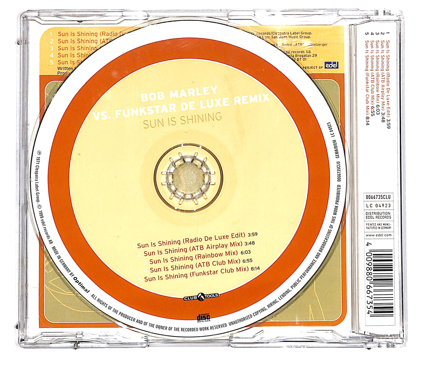 EBOND Bob Marley Vs. Funkstar De Luxe - Sun Is Shining (Remix) CD CD129418