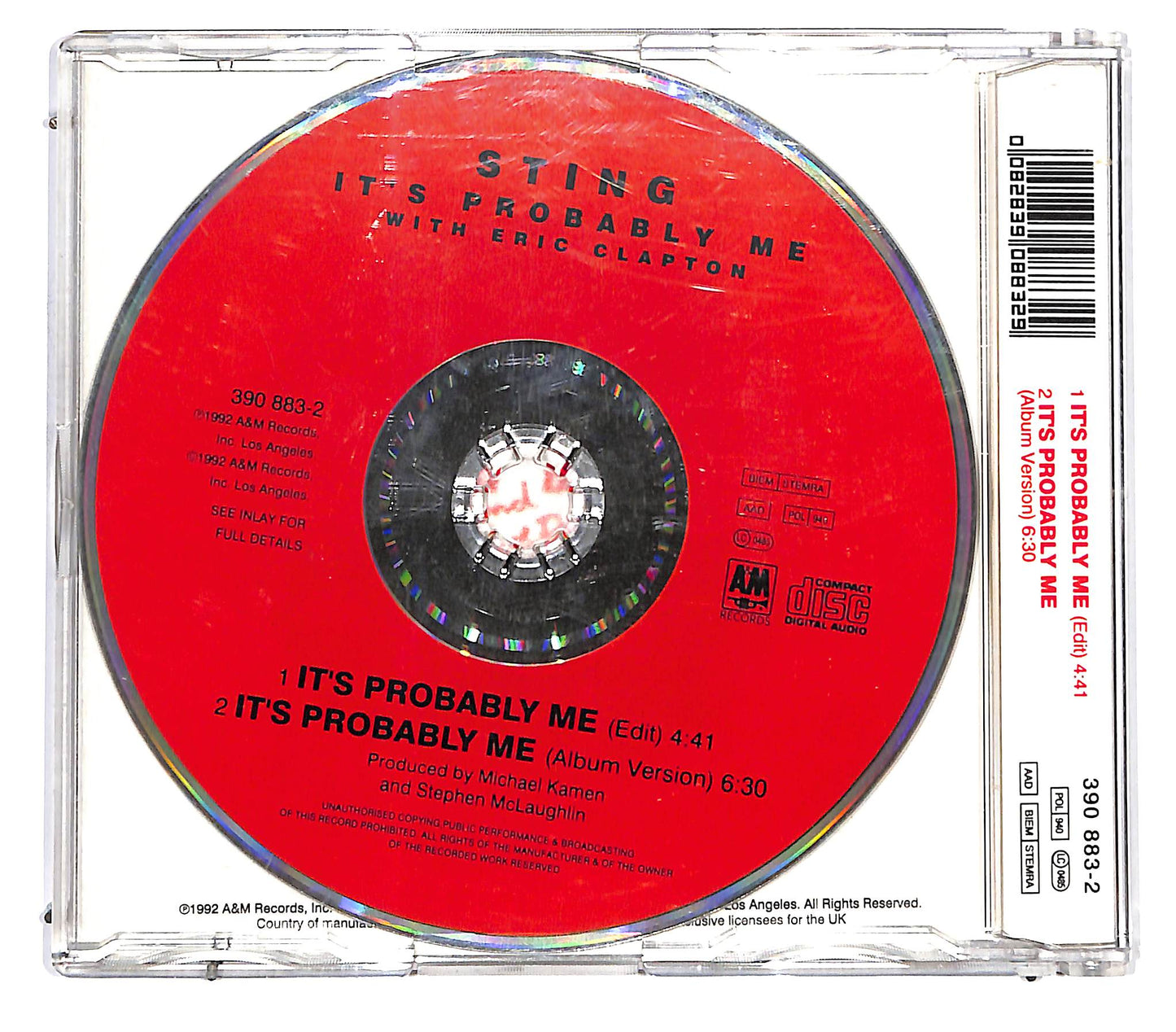 EBOND Sting With Eric Clapton - It's Probably Me CD CD129426
