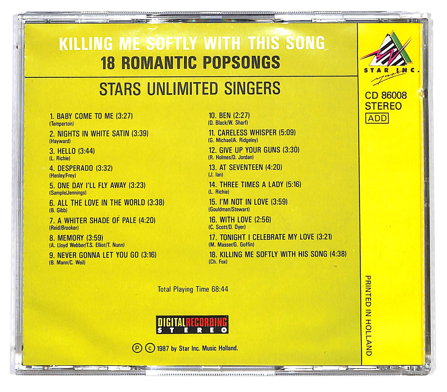 EBOND Stars Unlimited Singers - Killing Me Softly With This Song CD CD129432
