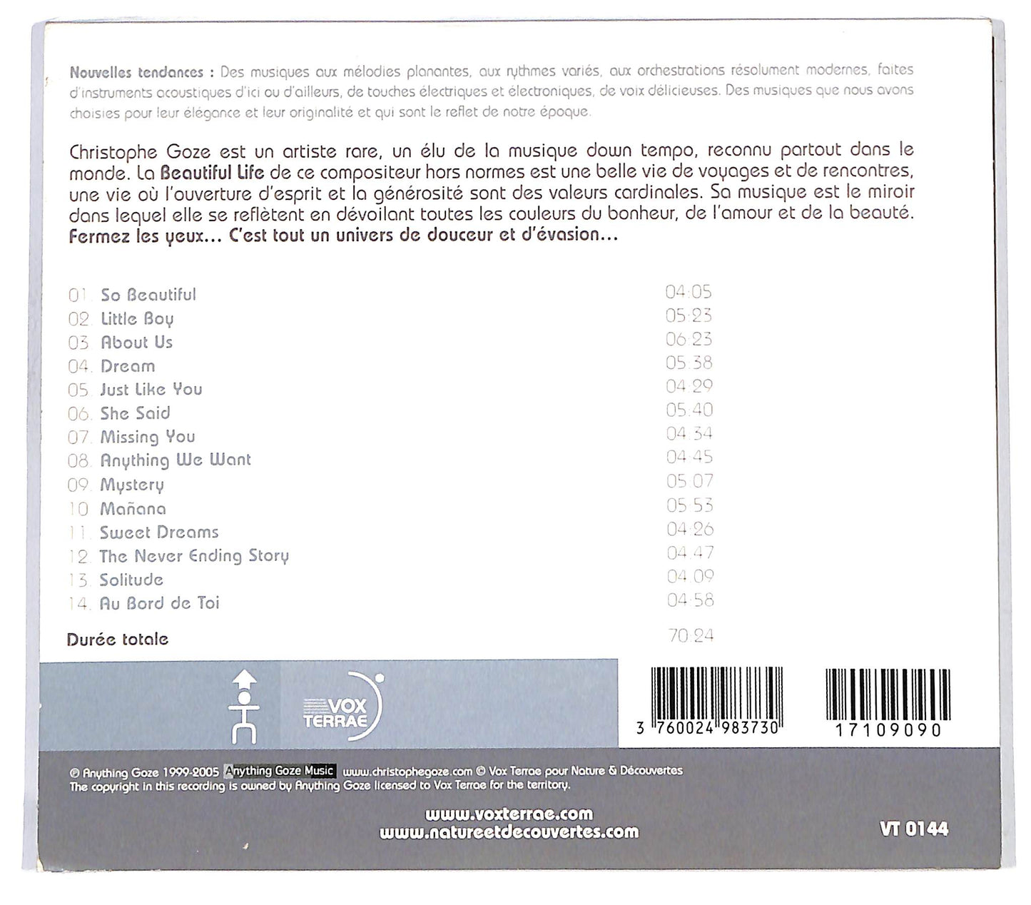 EBOND Christophe Goze - A Beautiful Life (best of) CD CD129451