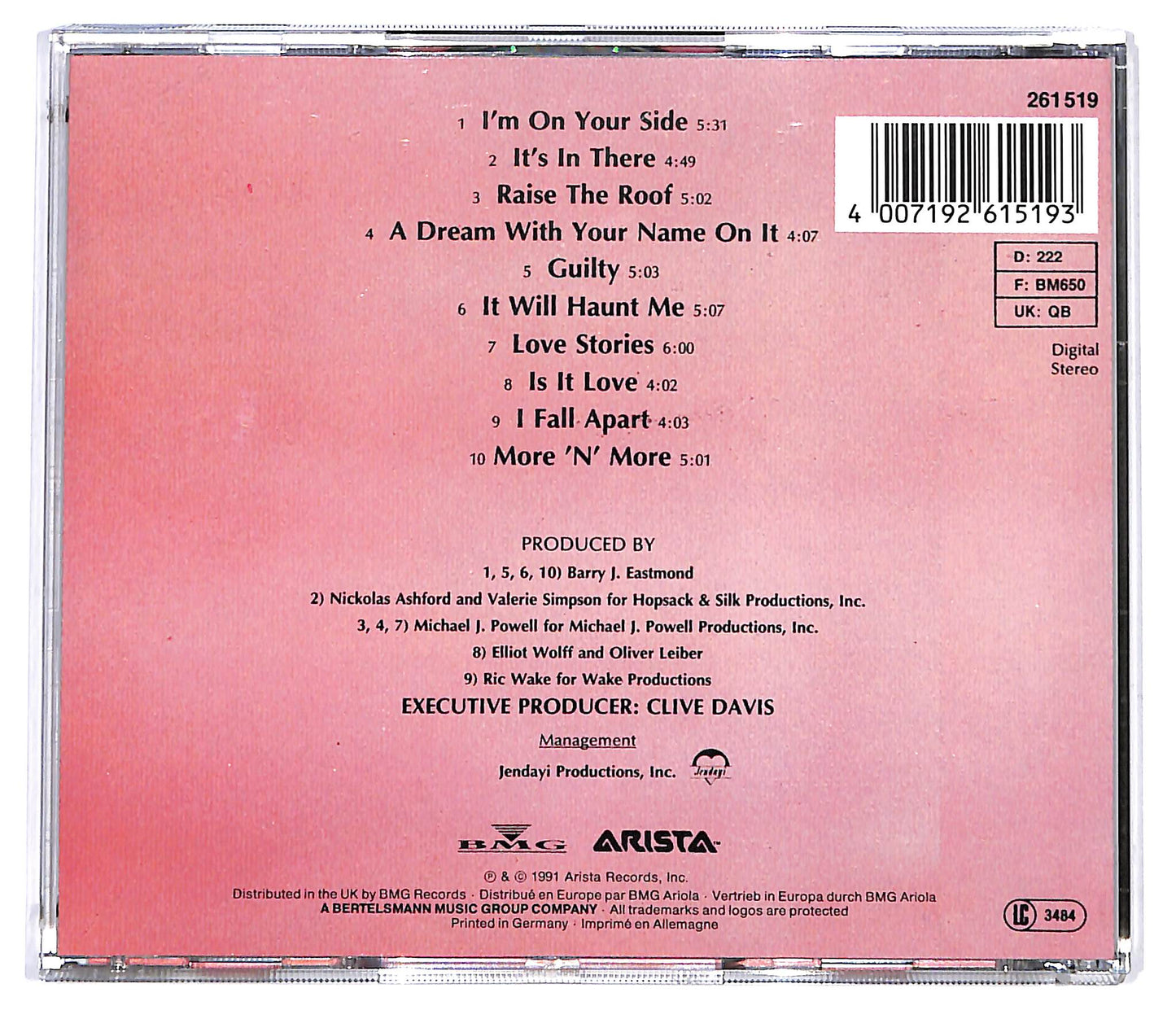EBOND Jennifer Holliday - I'm On Your Side CD CD129544