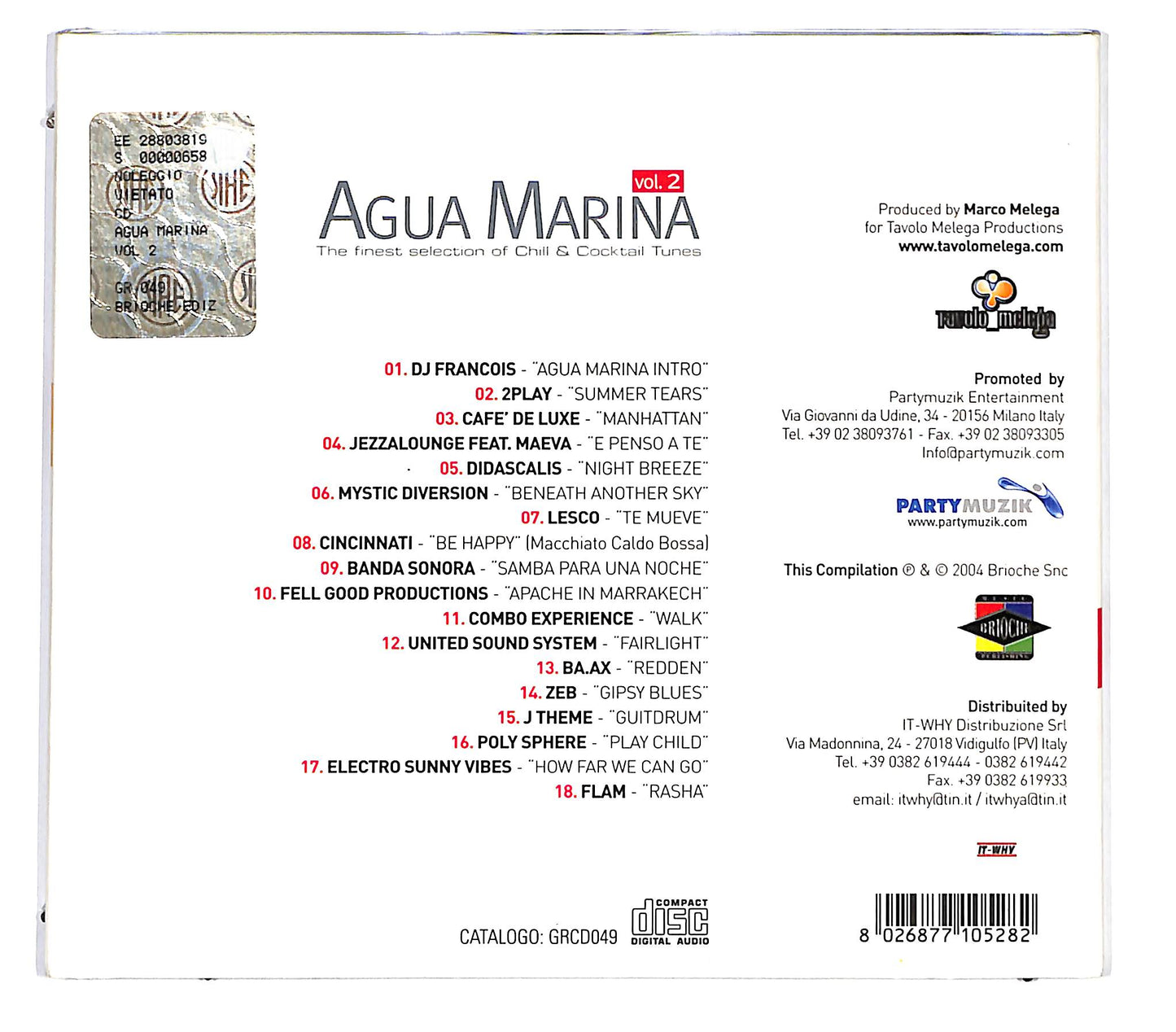 EBOND Various - Agua Marina Vol.2 DIGIPACK CD CD129623