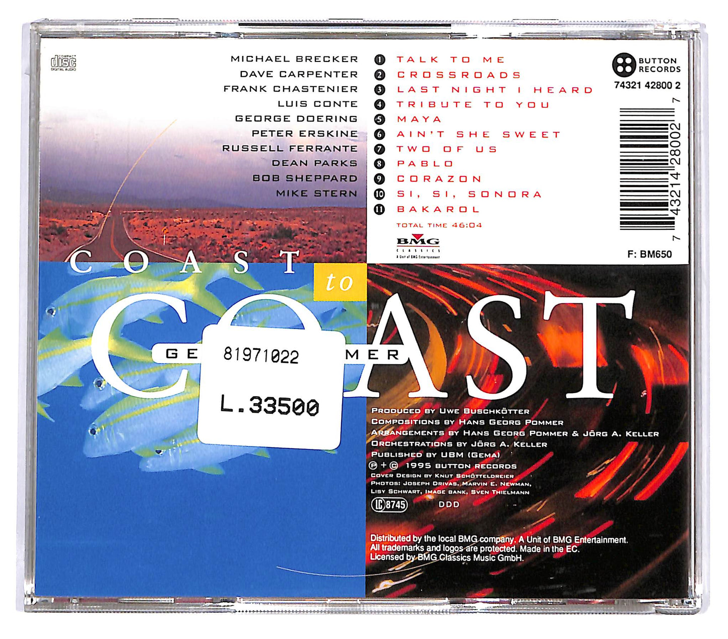 EBOND Georg Pommer - Coast To Coast CD CD129760