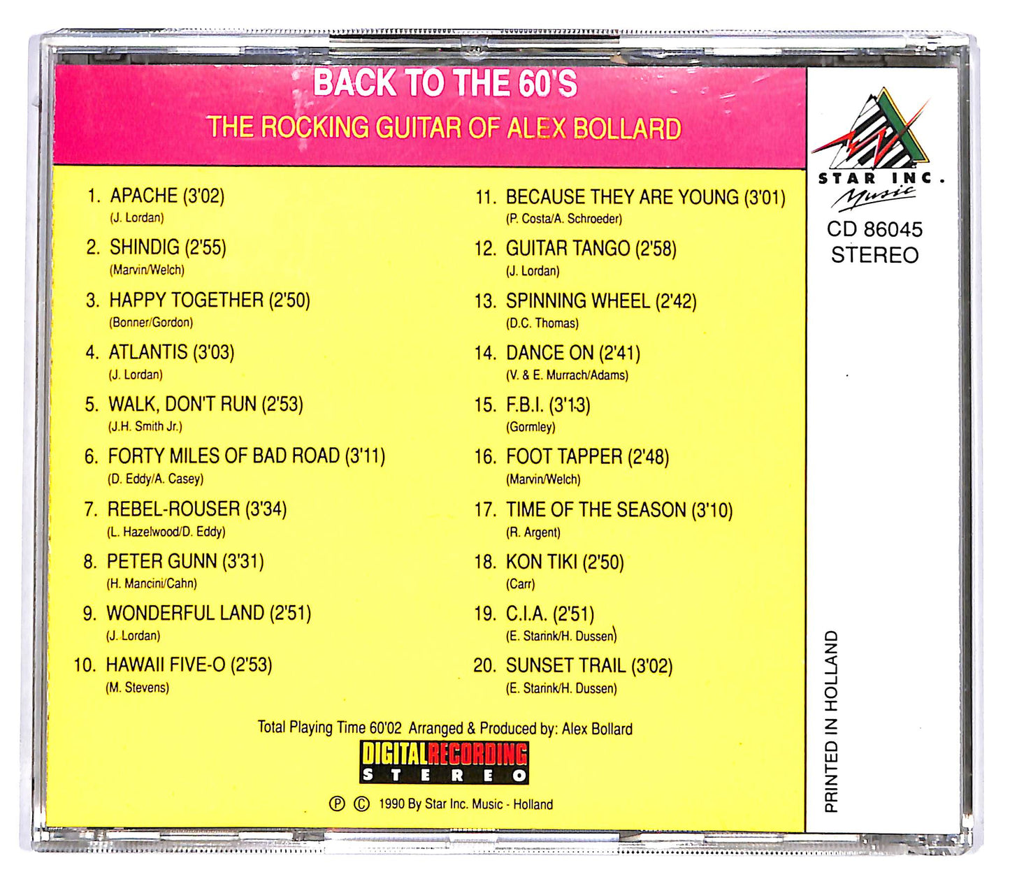 EBOND Alex Bollard - Back To The 60'S CD CD129807