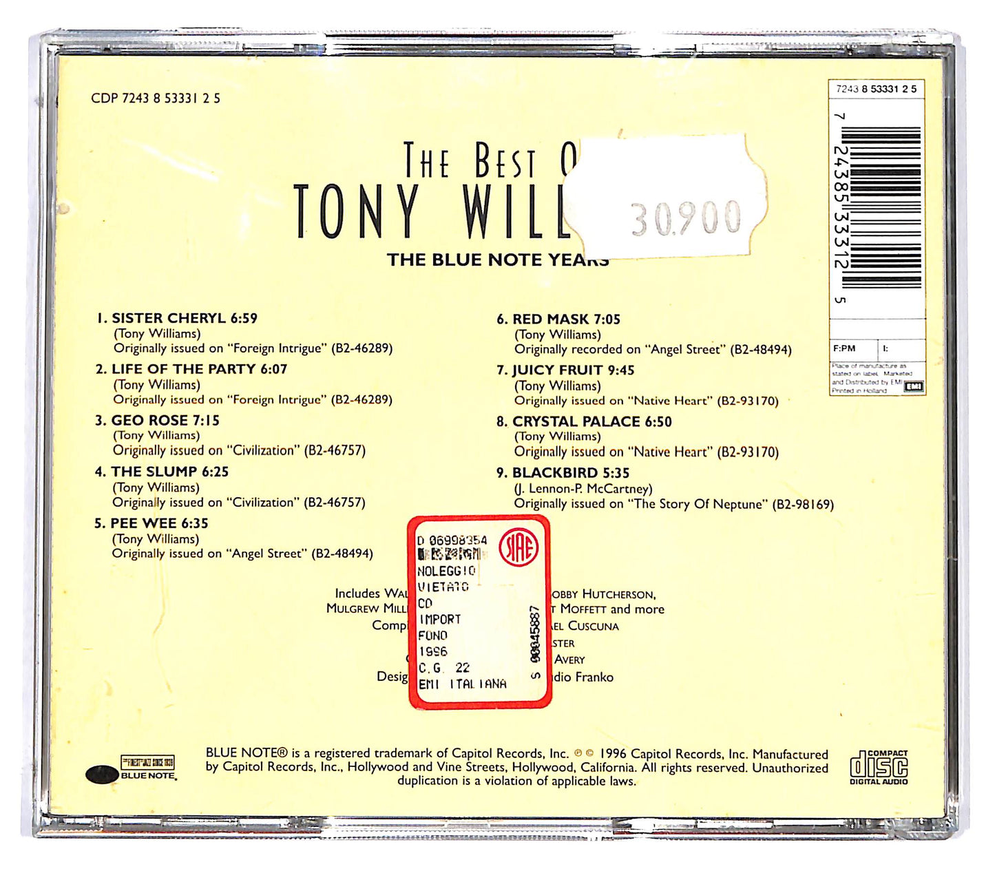 EBOND Anthony Williams - The Best Of Tony Williams CD CD129905
