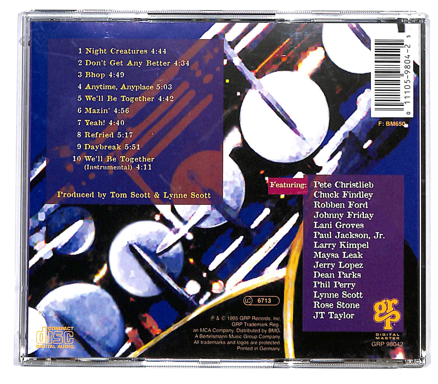 EBOND Tom Scott - Night Creatures CD CD130016