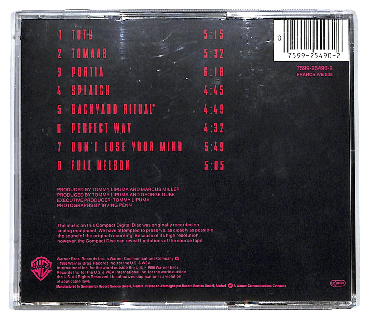 EBOND Miles Davis - Tutu CD CD130163