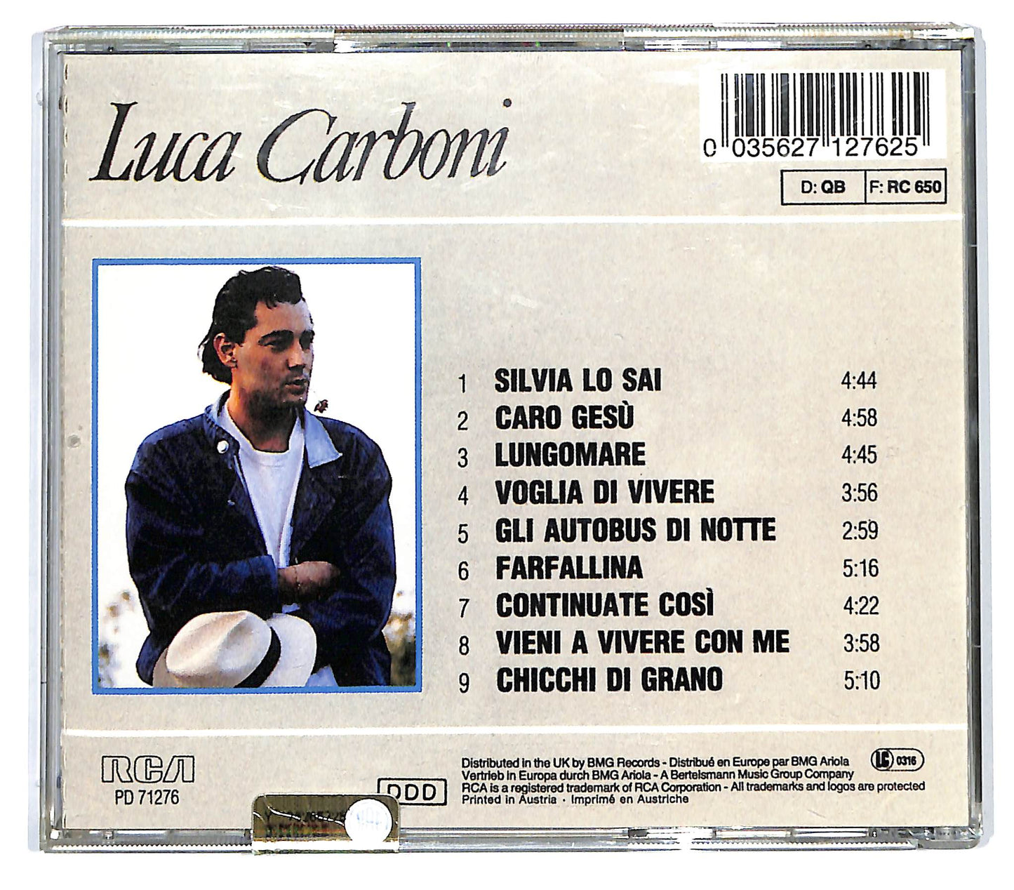 EBOND Luca Carboni - Luca Carboni CD CD130302
