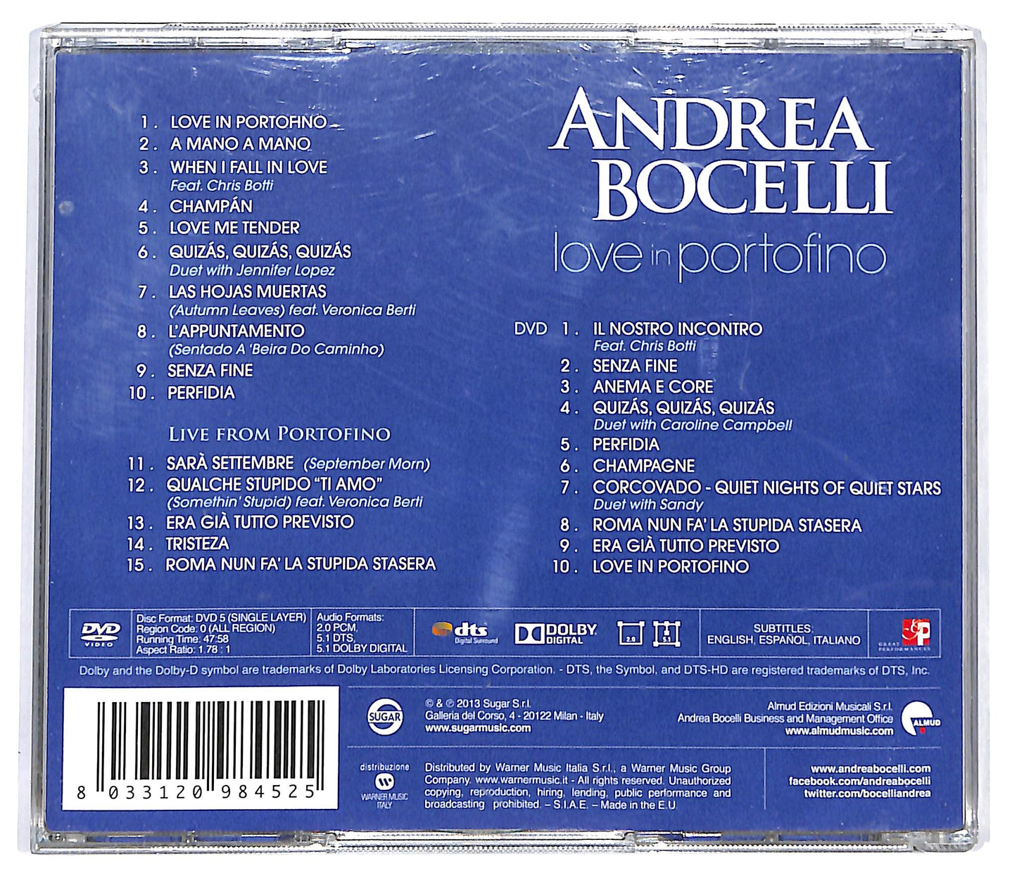 EBOND Andrea Bocelli - Love In Portofino CD CD130318