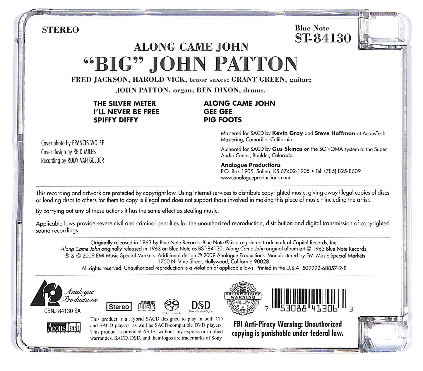 EBOND John Patton - Along Came John SJB CD CD130545