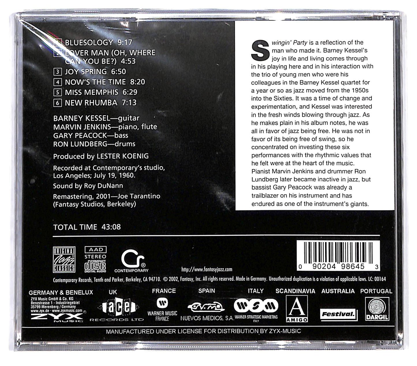 EBOND Barney Kessel - Barney Kessel's Swingin' Party At Contemporary CD CD130556