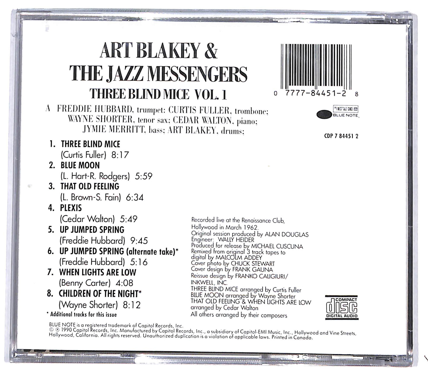 EBOND Art Blakey & The Jazz Messengers - 3 Blind Mice Volume 1 CD CD130716