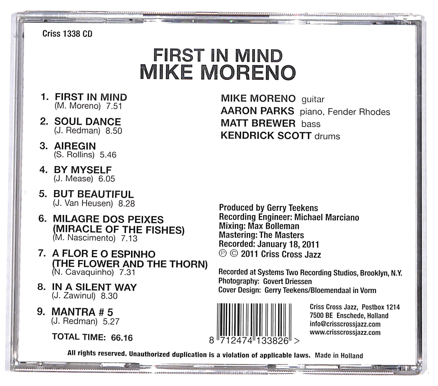 EBOND Mike Moreno - First In Mind CD CD130755