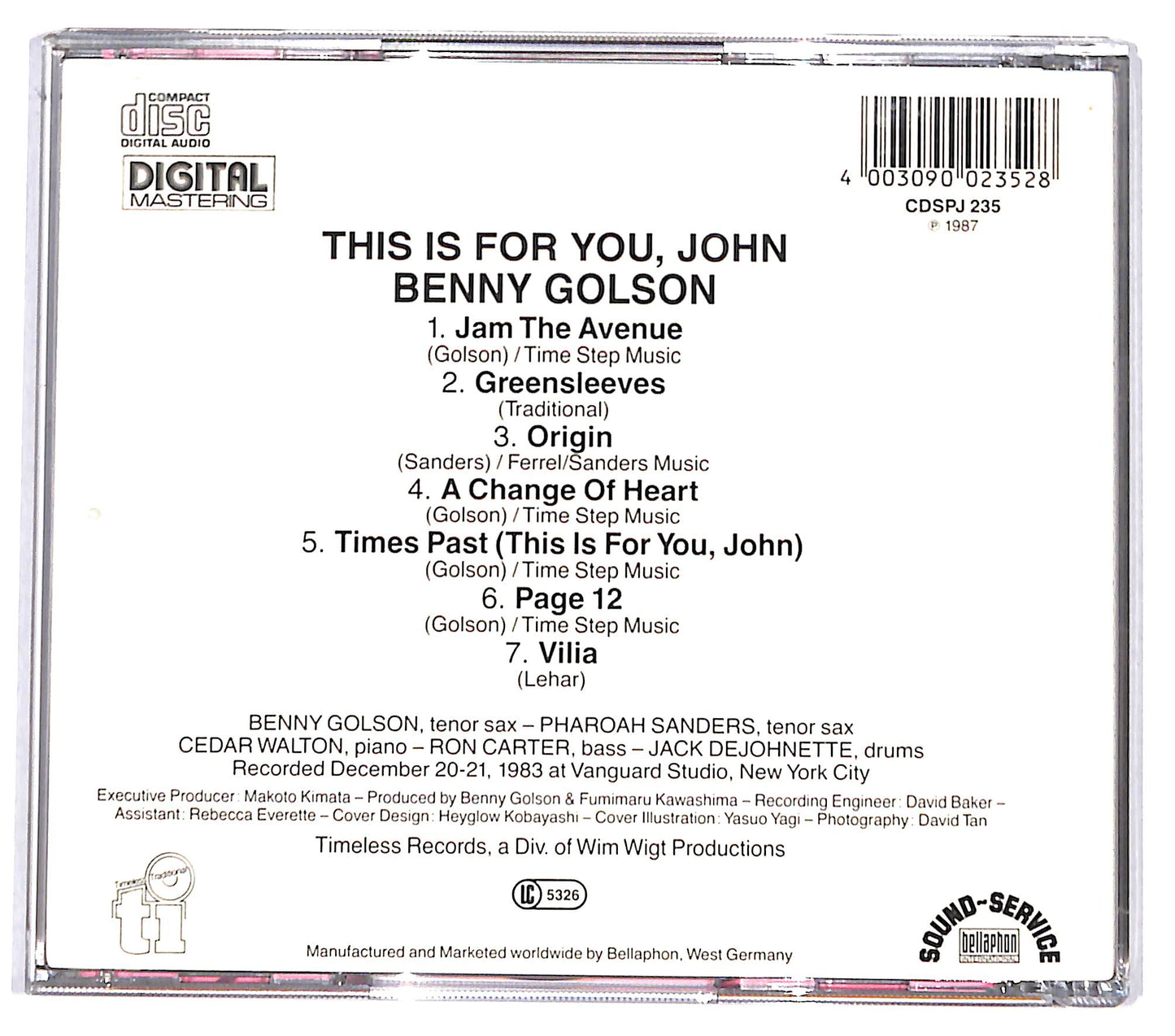 EBOND Benny Golson - This Is For You, John CD CD130801