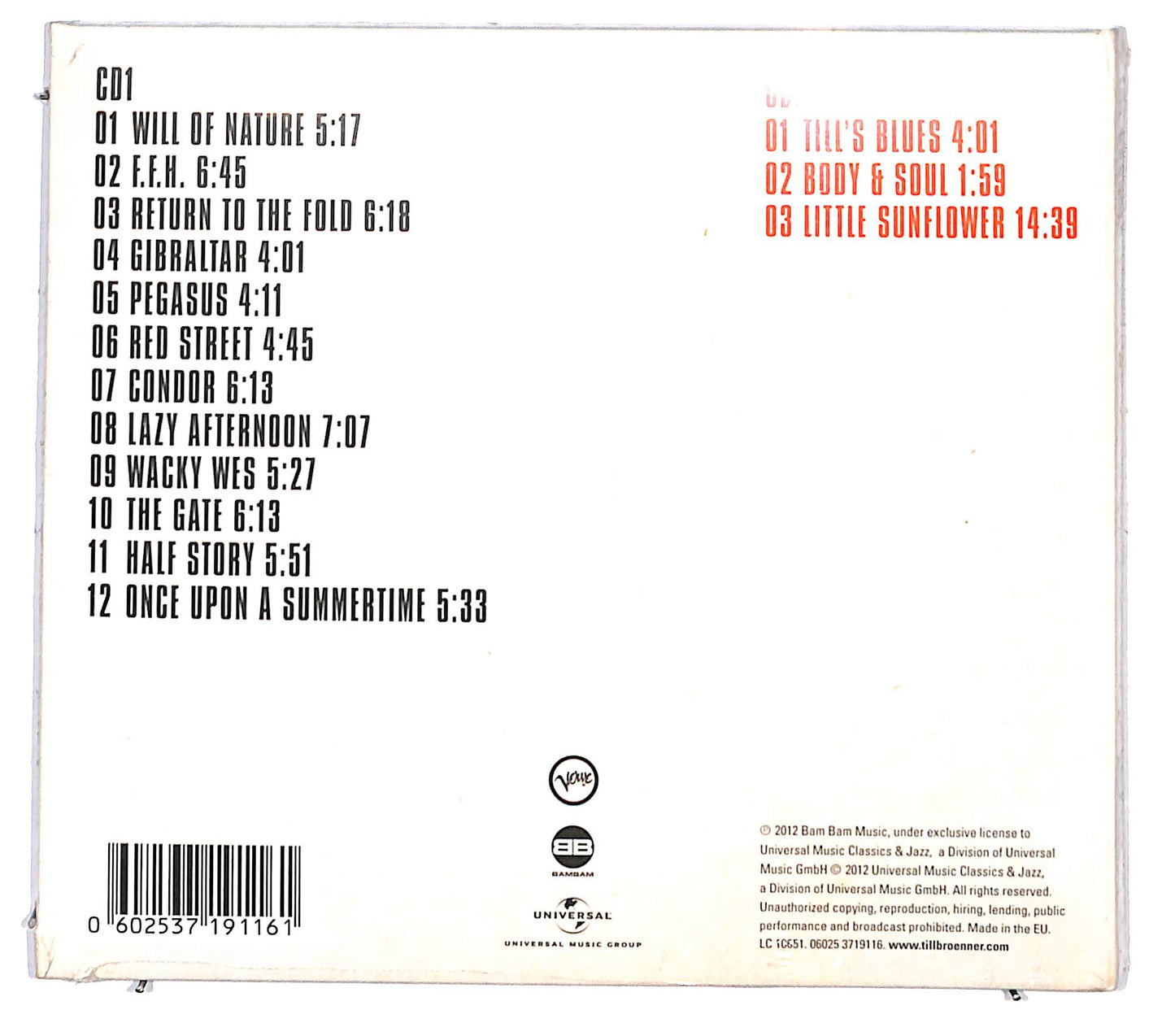 EBOND Till Bronner - Till Bronner DIGIPACK CD CD130820