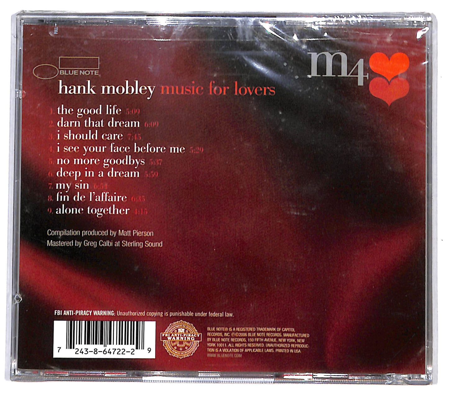 EBOND Hank Mobley - Music For Lovers CD CD130828