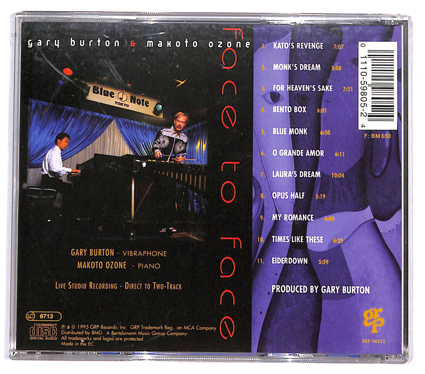 EBOND Gary Burton & Makoto Ozone - Face To Face CD CD130857