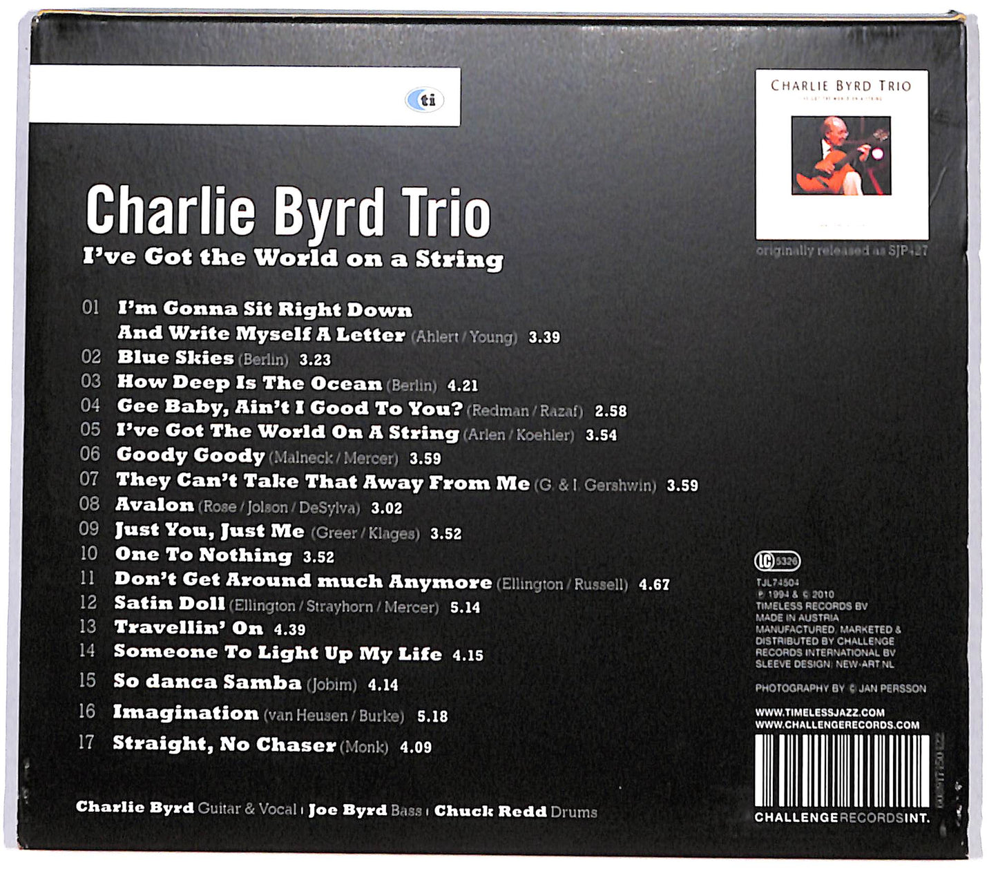 EBOND Charlie Byrd Trio - I've Got The World On A String CD CD130907