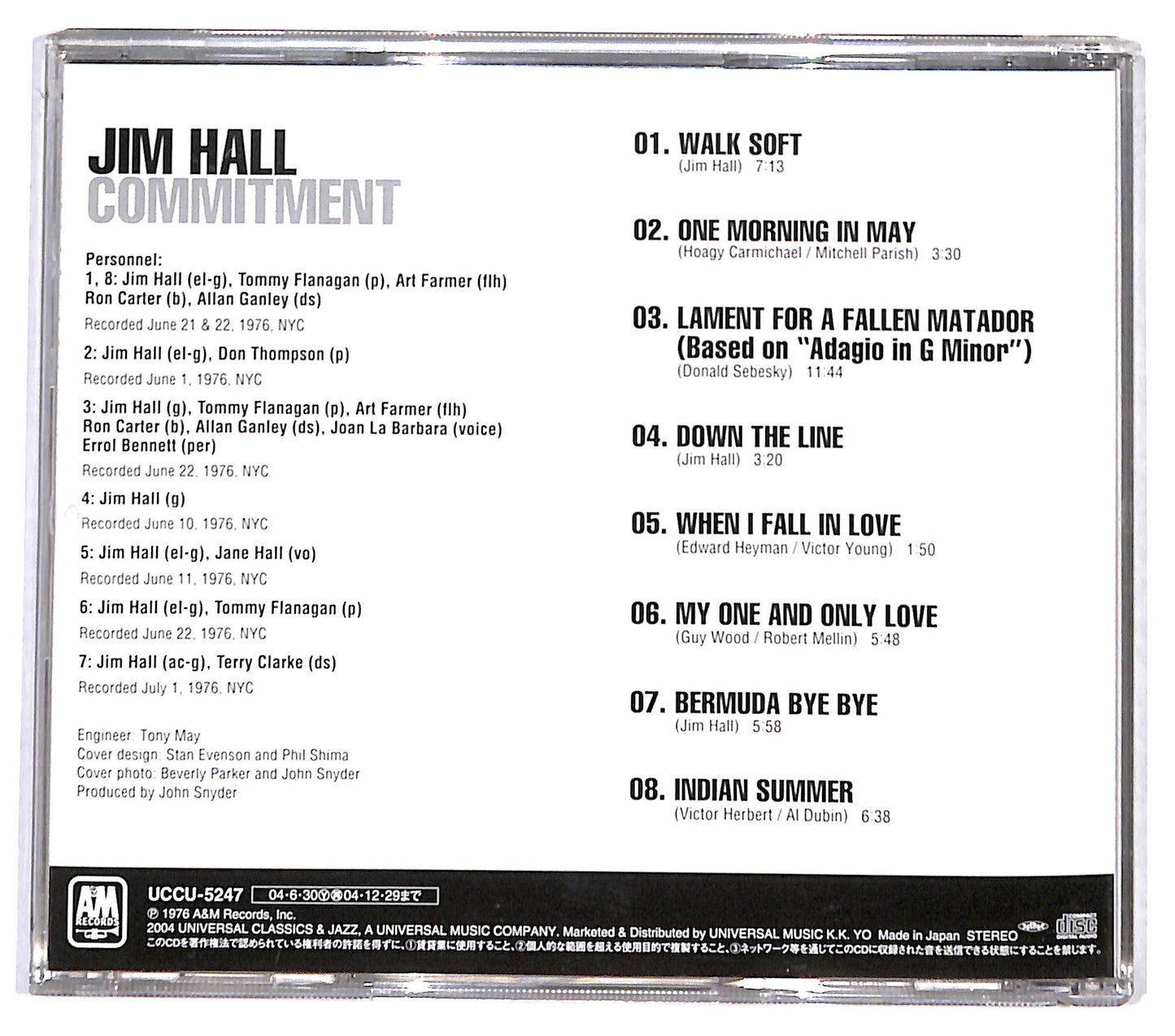 EBOND Jim Hall - Commitment CD CD130922